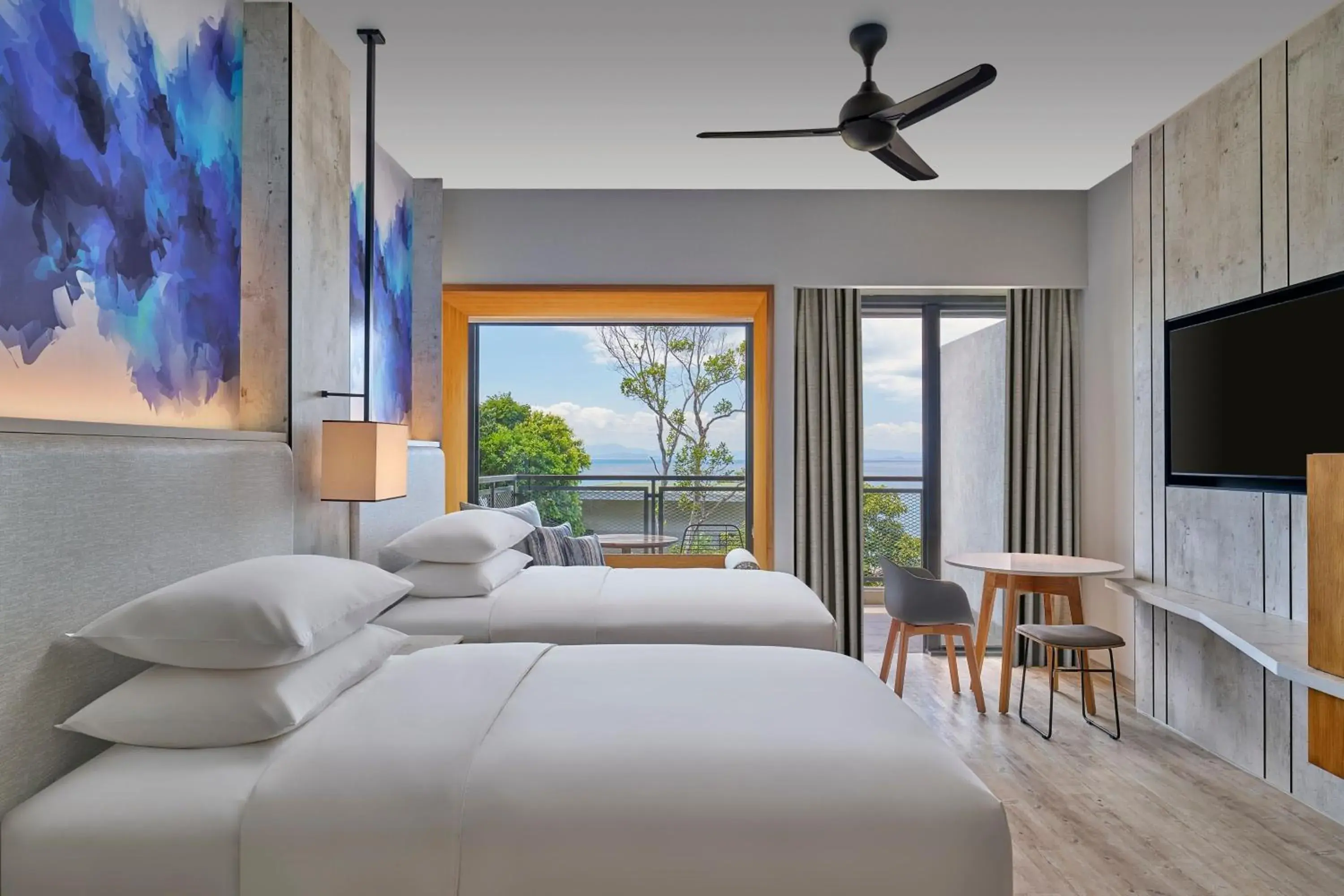 Deluxe Twin Room with Partial Sea View in Perhentian Marriott Resort & Spa Deluxe Twin Room with Partial Sea View in Perhentian Marriott Resort & Spa