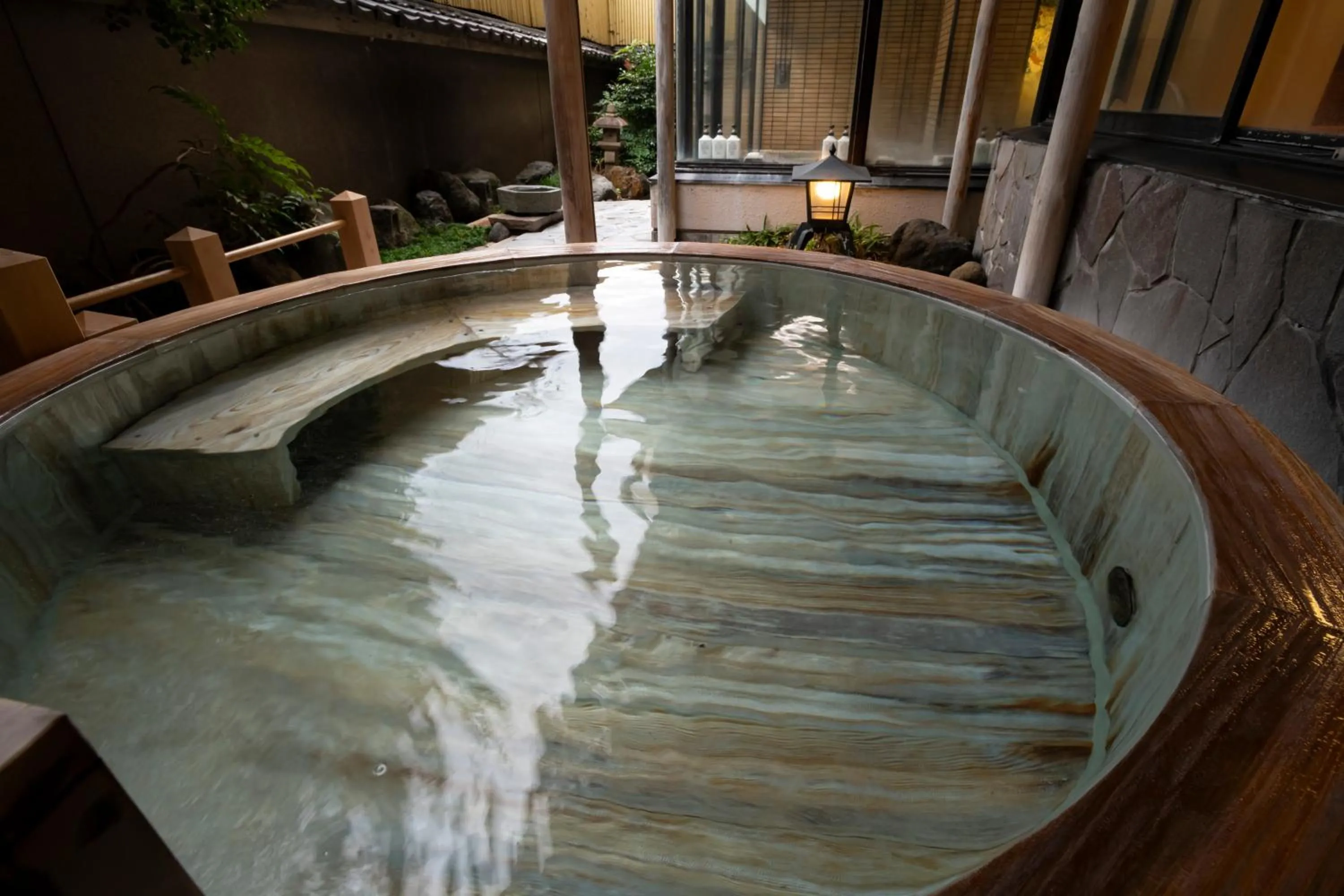 Open Air Bath in Isawa Tokiwa Hotel
