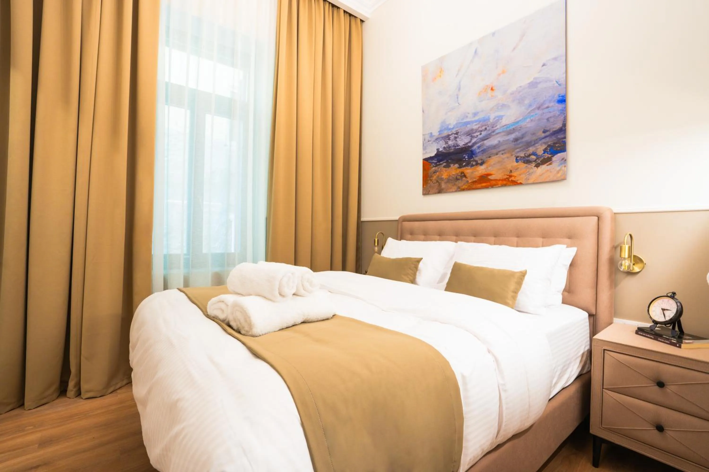 Bed in Oikia Classic House in Old Town Kavala