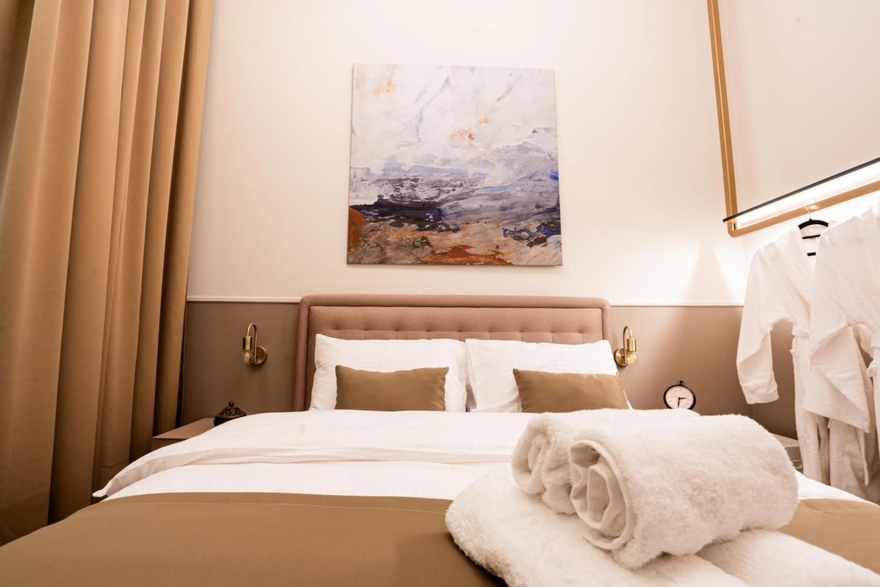 Bed in Oikia Classic House in Old Town Kavala