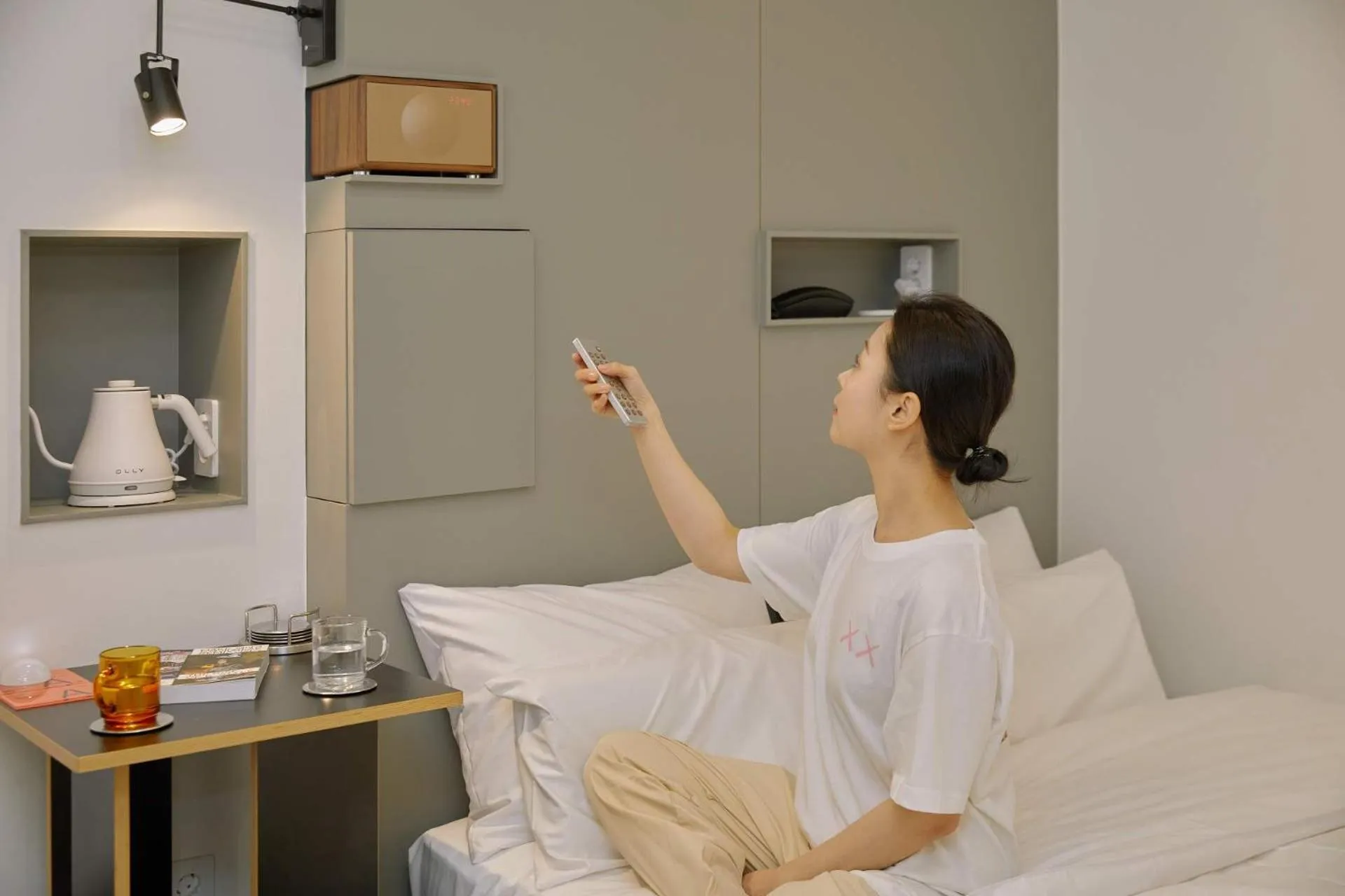 Bed in Aank Hotel Seoul Sinchon