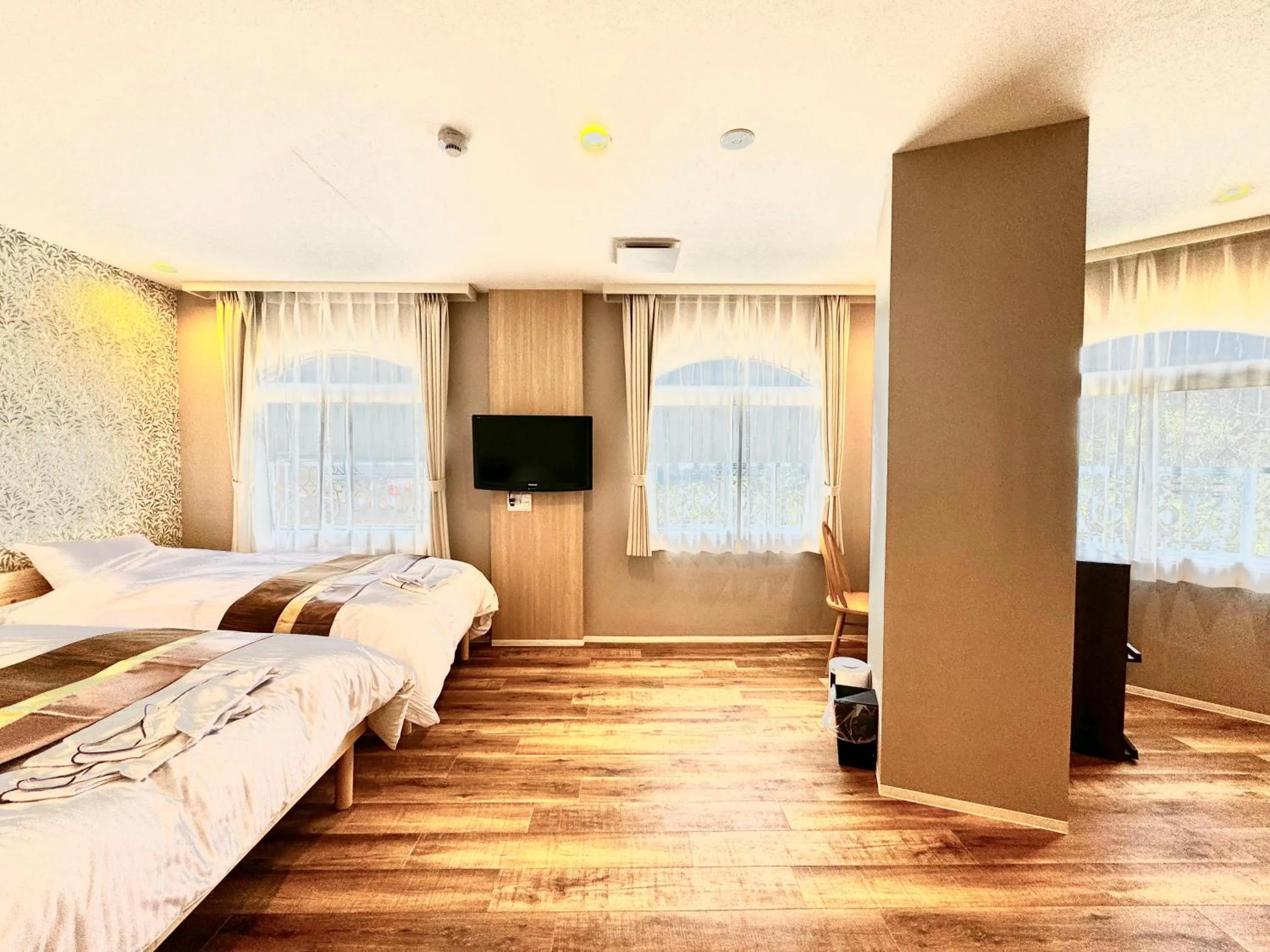 Bed in Beppu onsen Resort Stay Spa Tsurumi