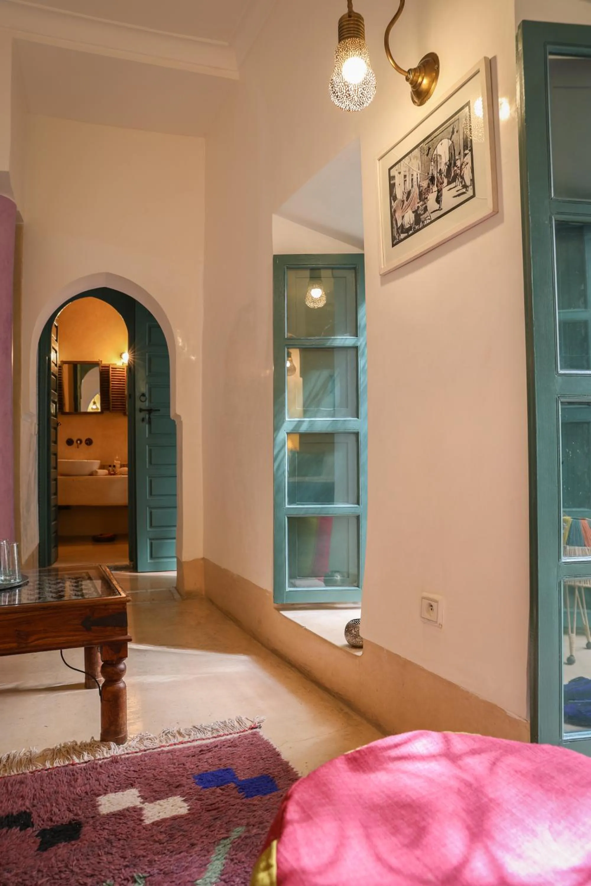 Bathroom, Bed in Riad 11 Zitoune