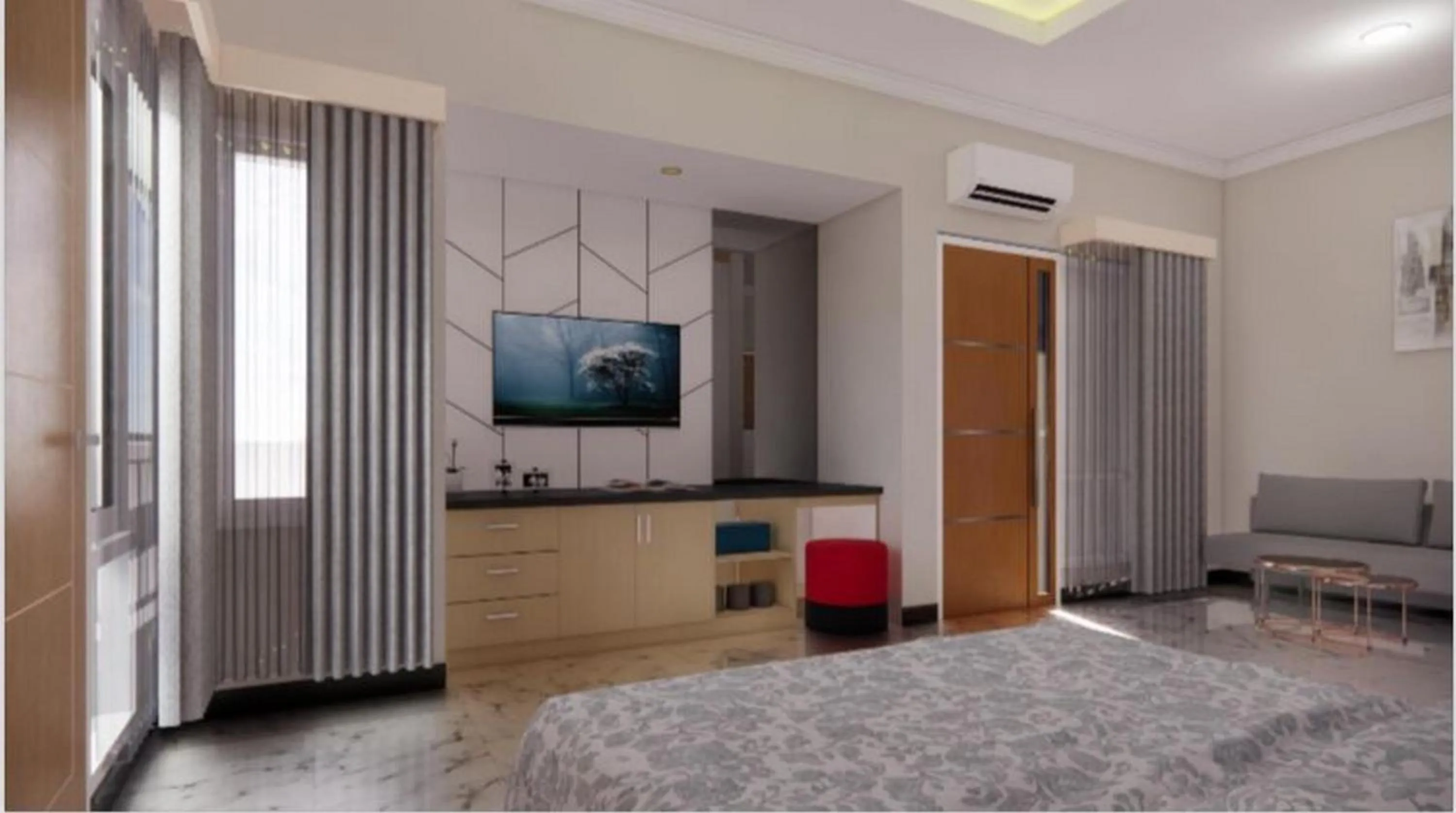 Bed in Sumarsi Homestay Mitra RedDoorz