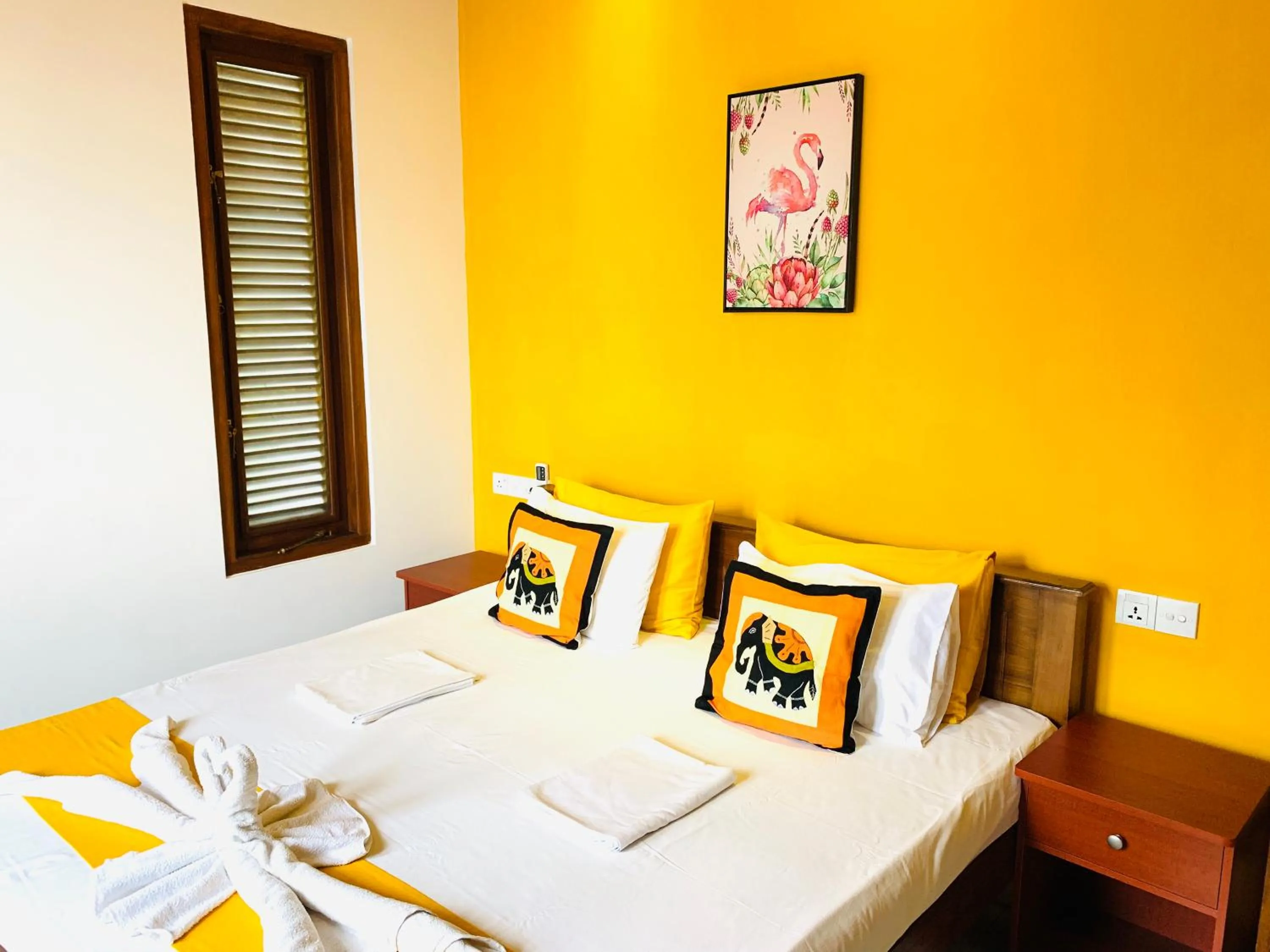 Bed in Sam's Guest House