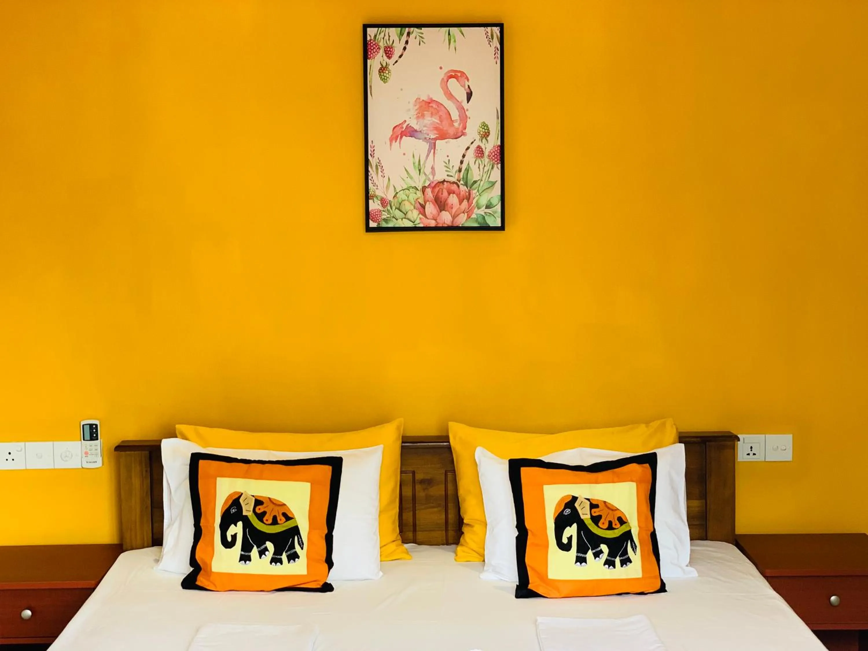 Bed in Sam's Guest House