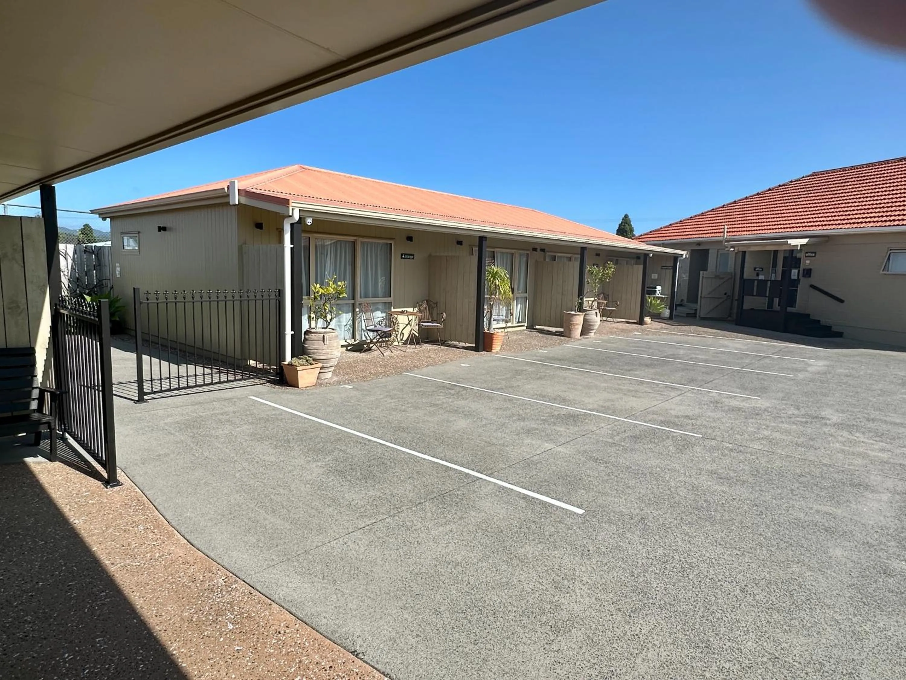 Seating area in The Olive Motel