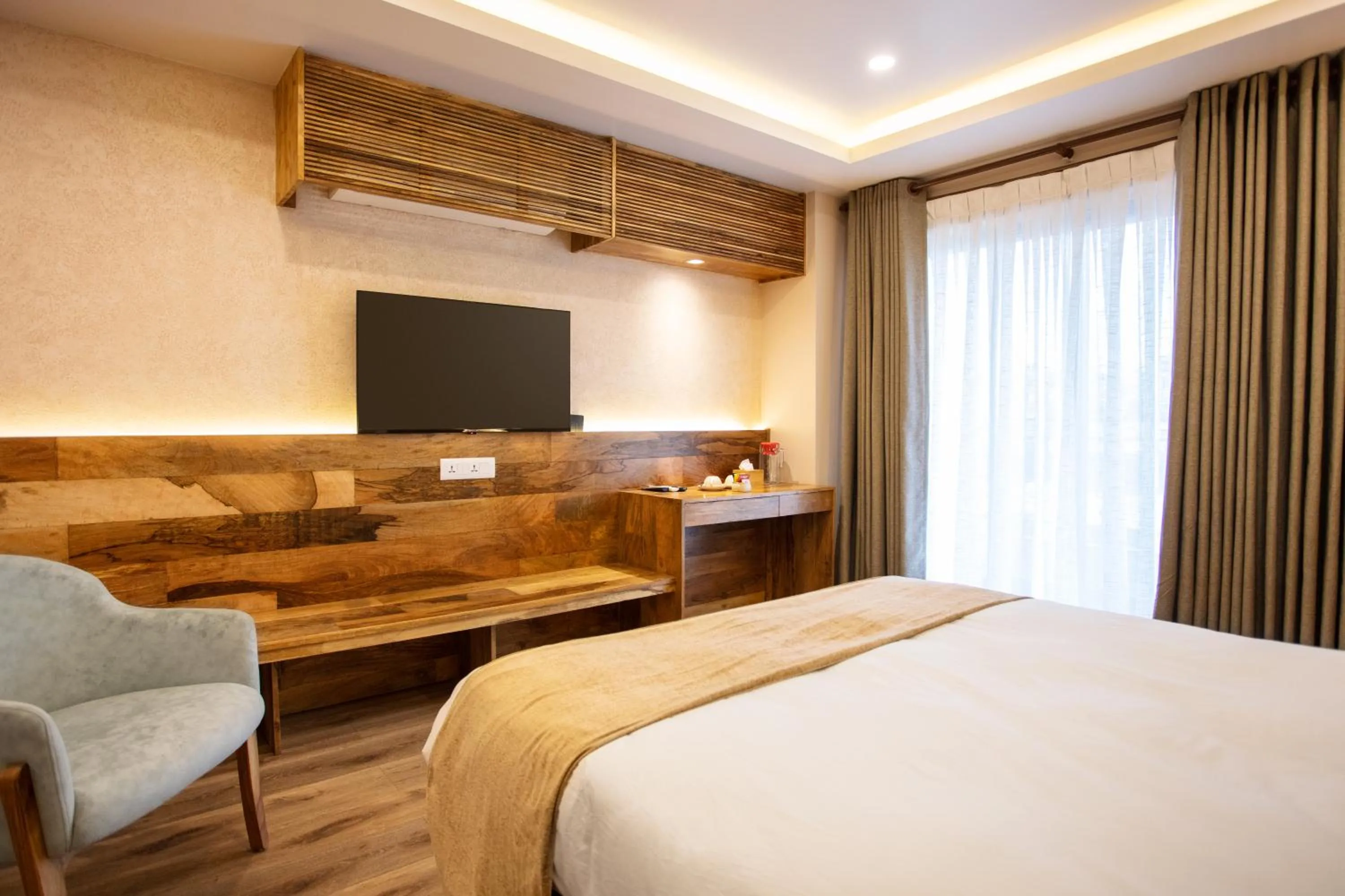 Bedroom, Bed in HOTEL BHRIKUTI TARA