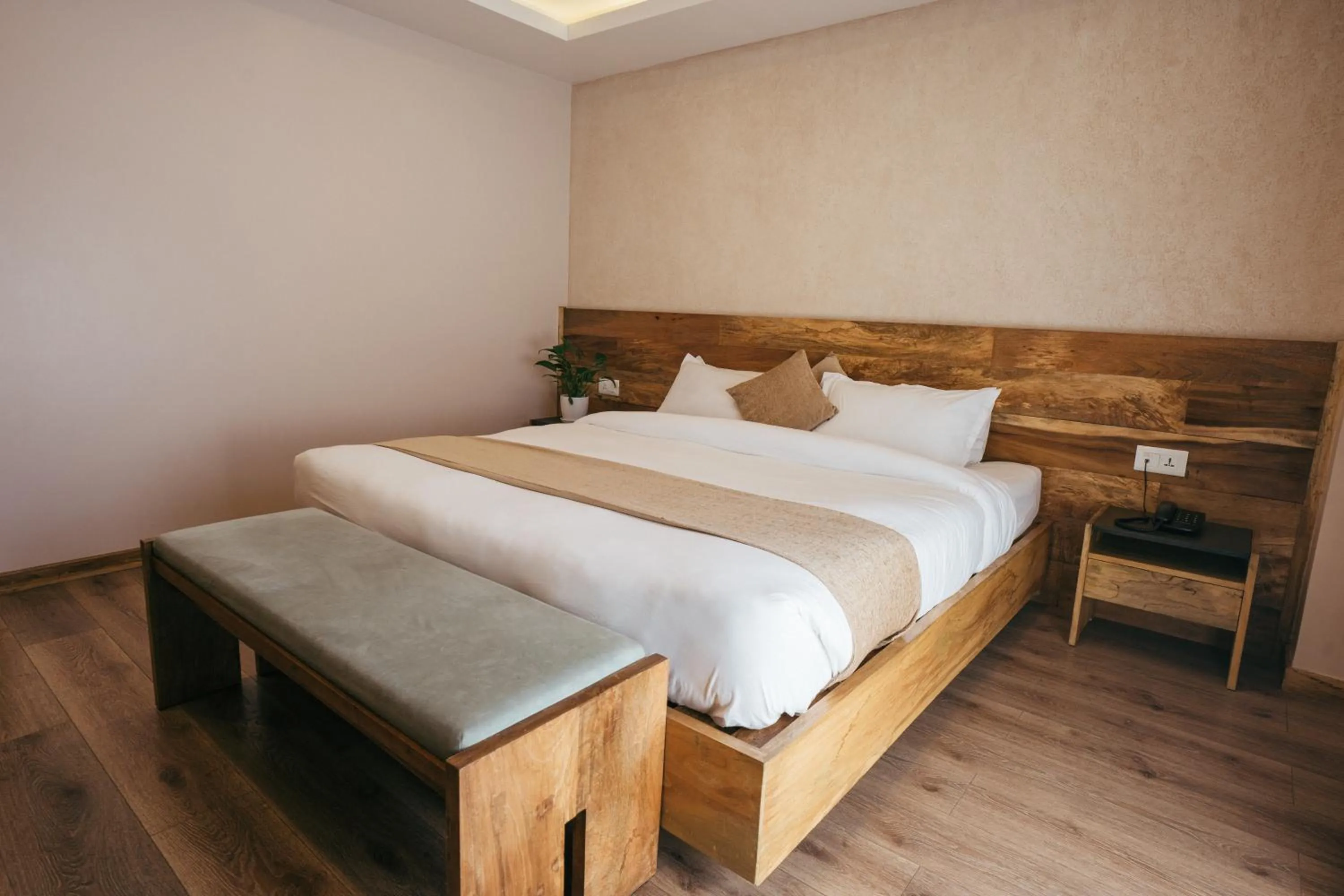 Bed in HOTEL BHRIKUTI TARA