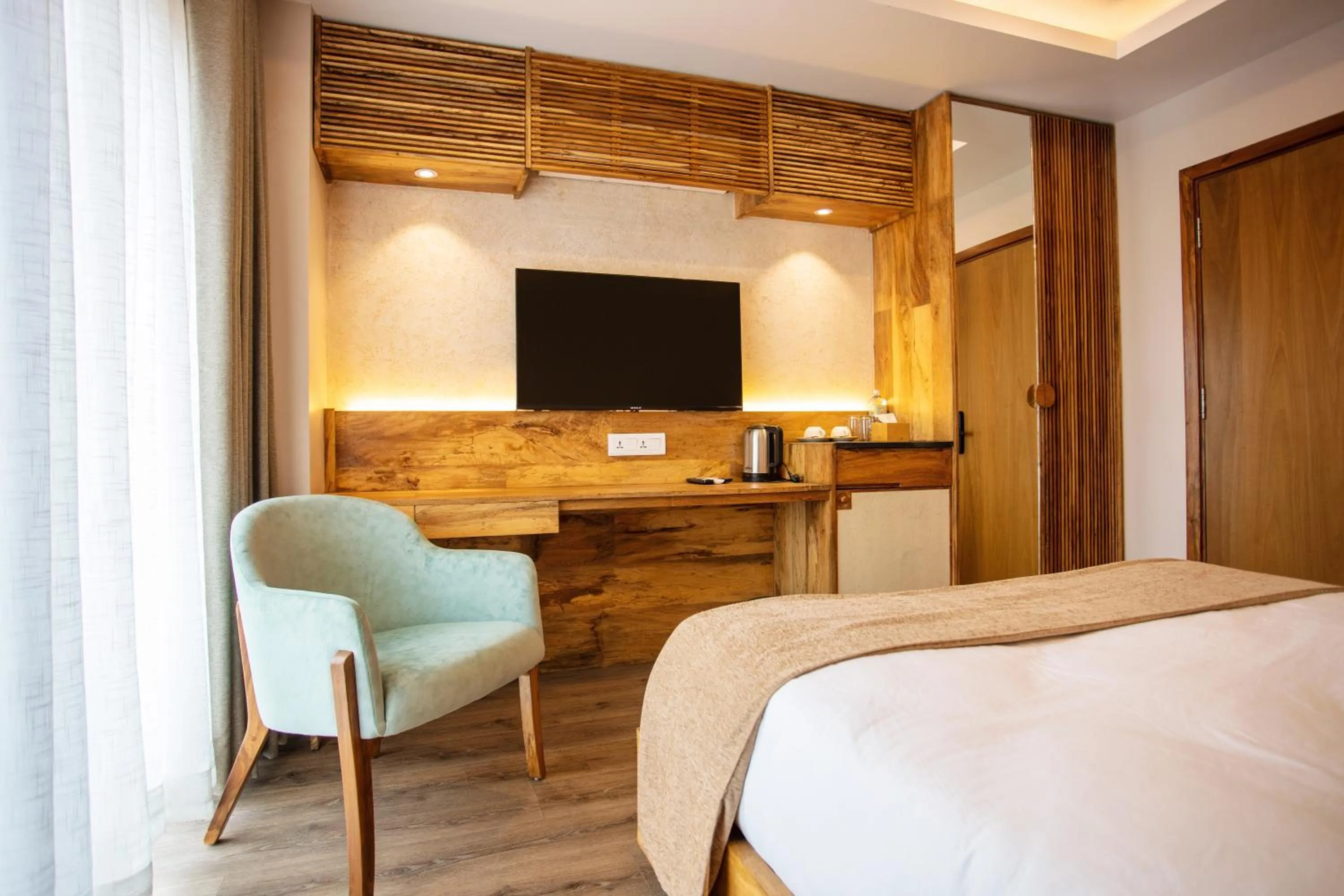 TV and multimedia, Bed in HOTEL BHRIKUTI TARA