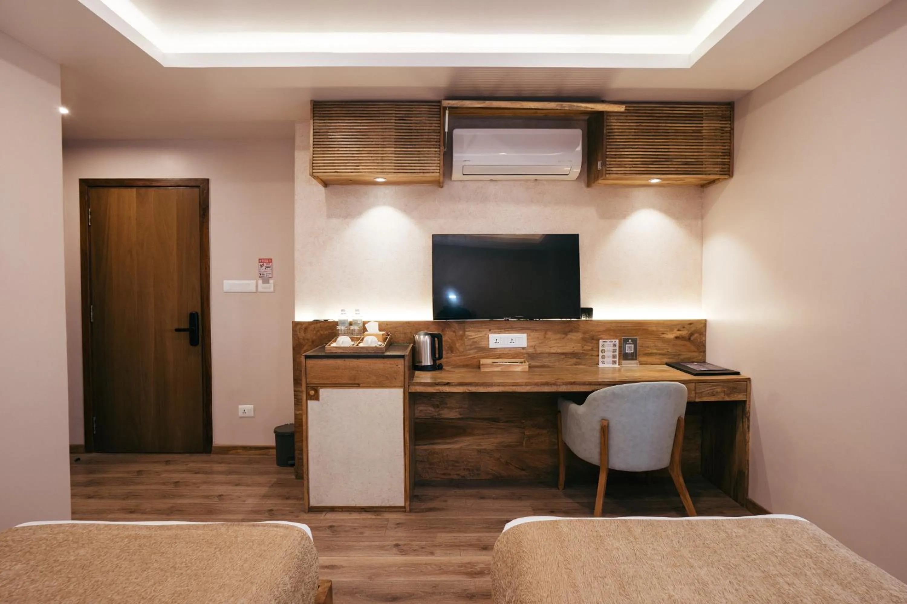 Decorative detail, Bed in HOTEL BHRIKUTI TARA