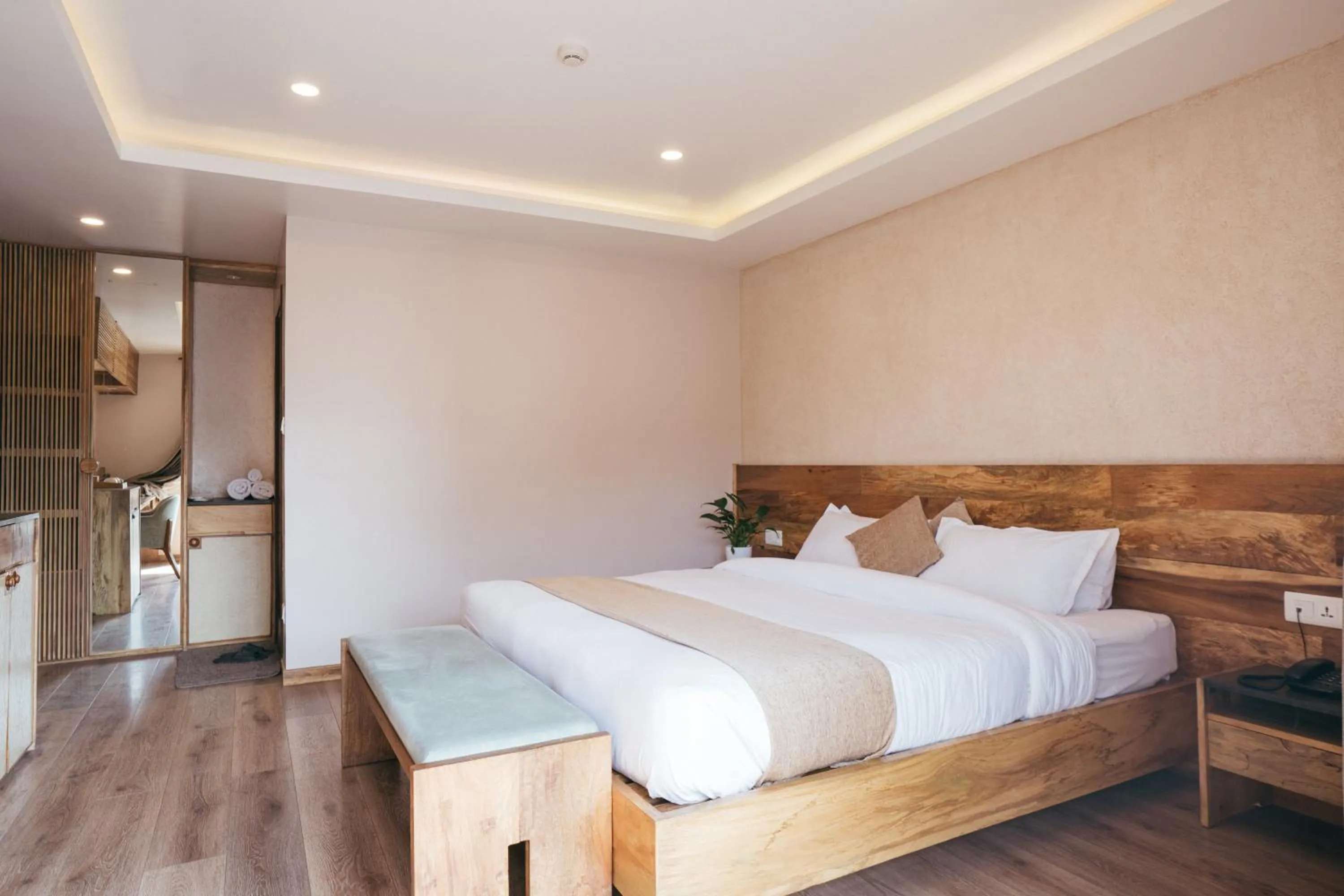 Bed in HOTEL BHRIKUTI TARA