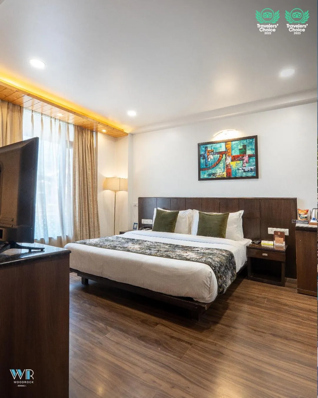 Bed in Woodrock Luxury Boutique Hotel