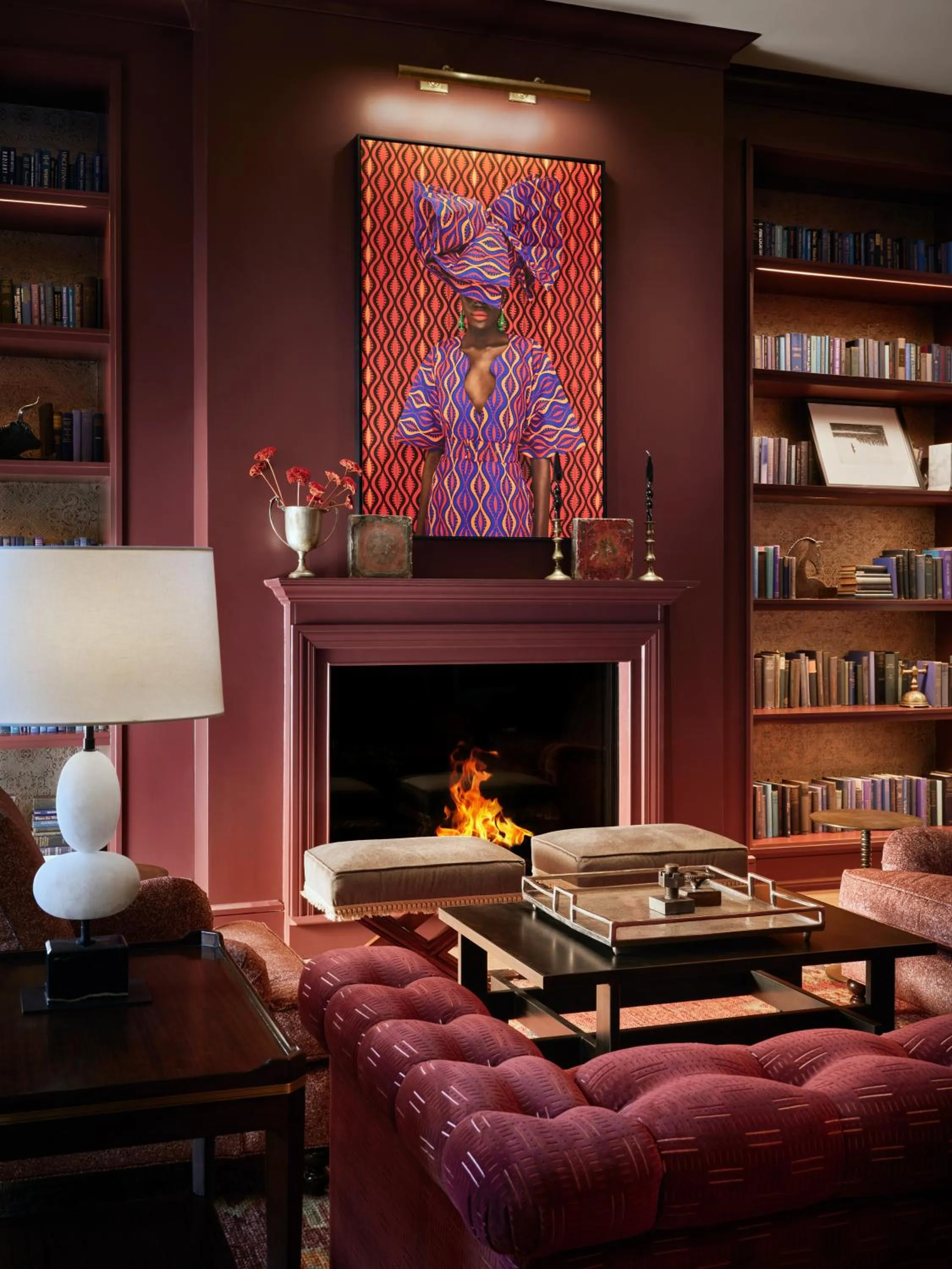 Library in Bowie House, Auberge Collection