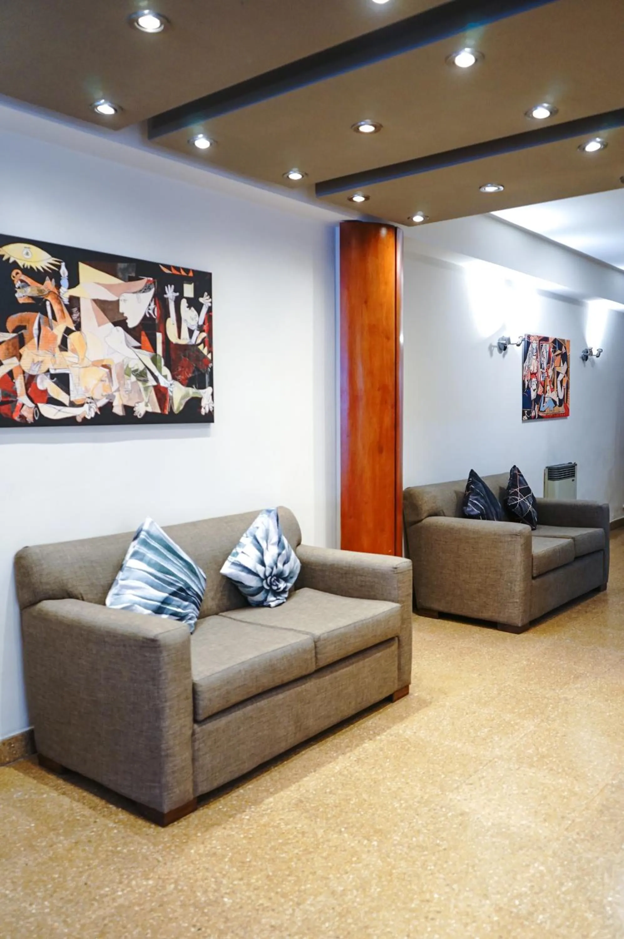 Seating area in GS Hotel