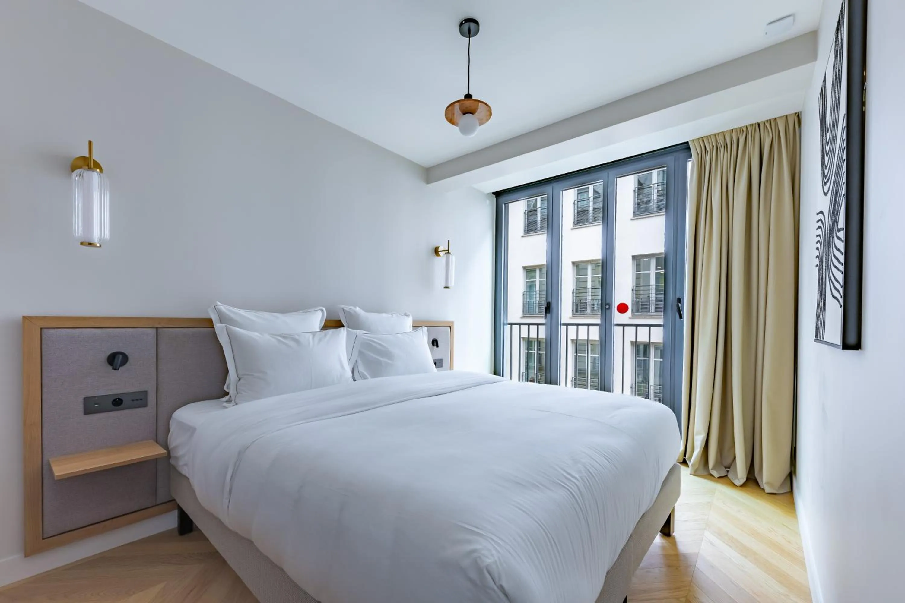 Bedroom, Bed in Quartier Libre Opera