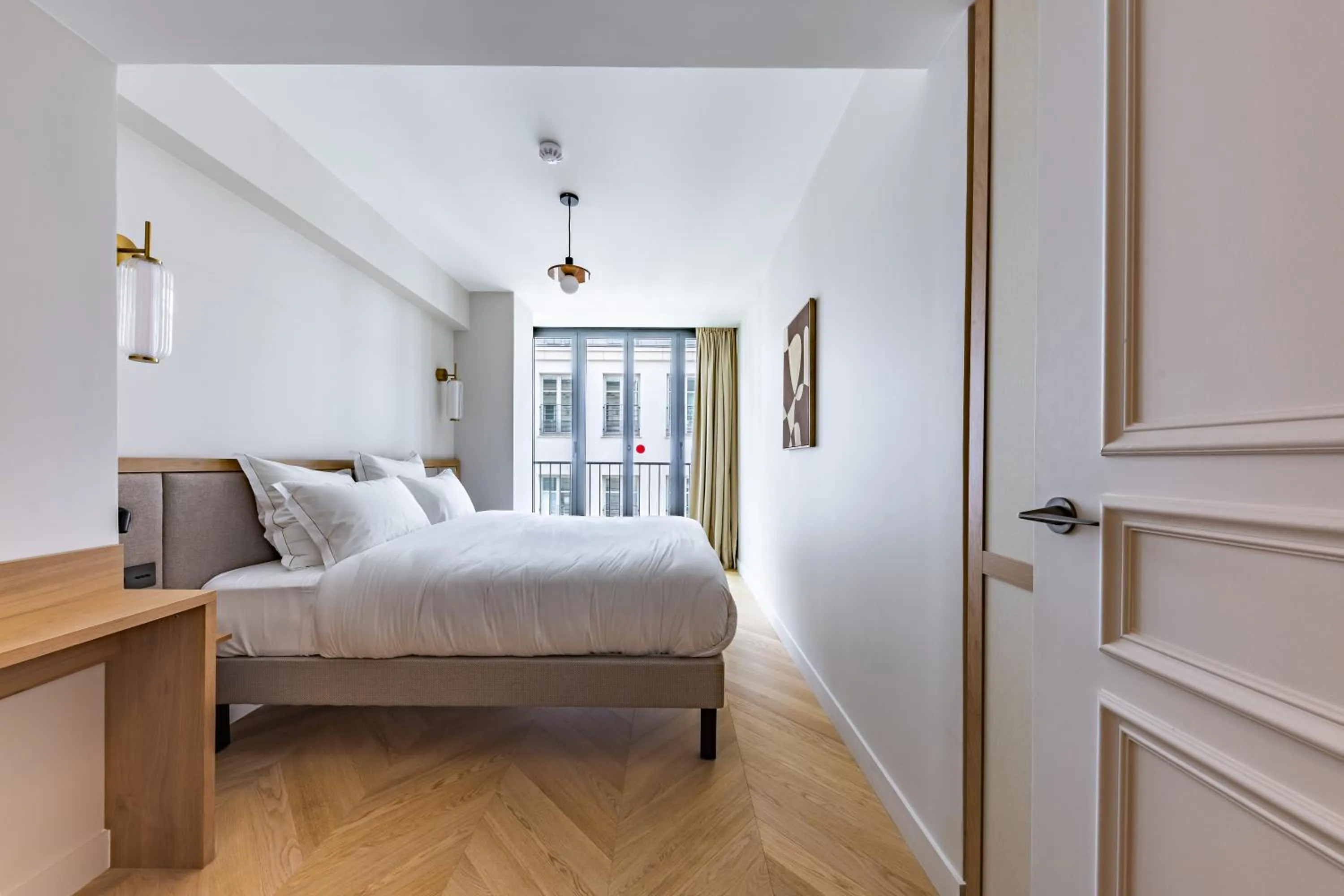 Bedroom, Bed in Quartier Libre Opera