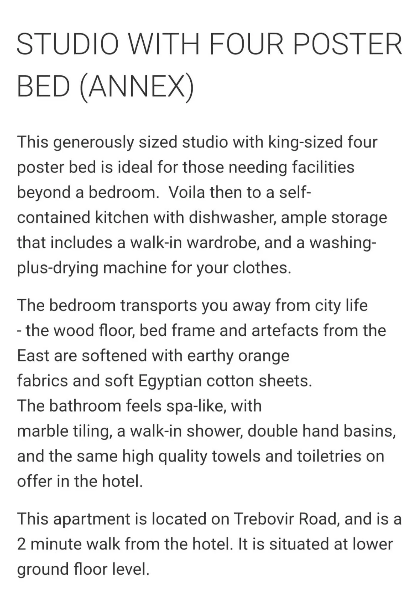 Text overlay in Twenty Nevern Square Hotel