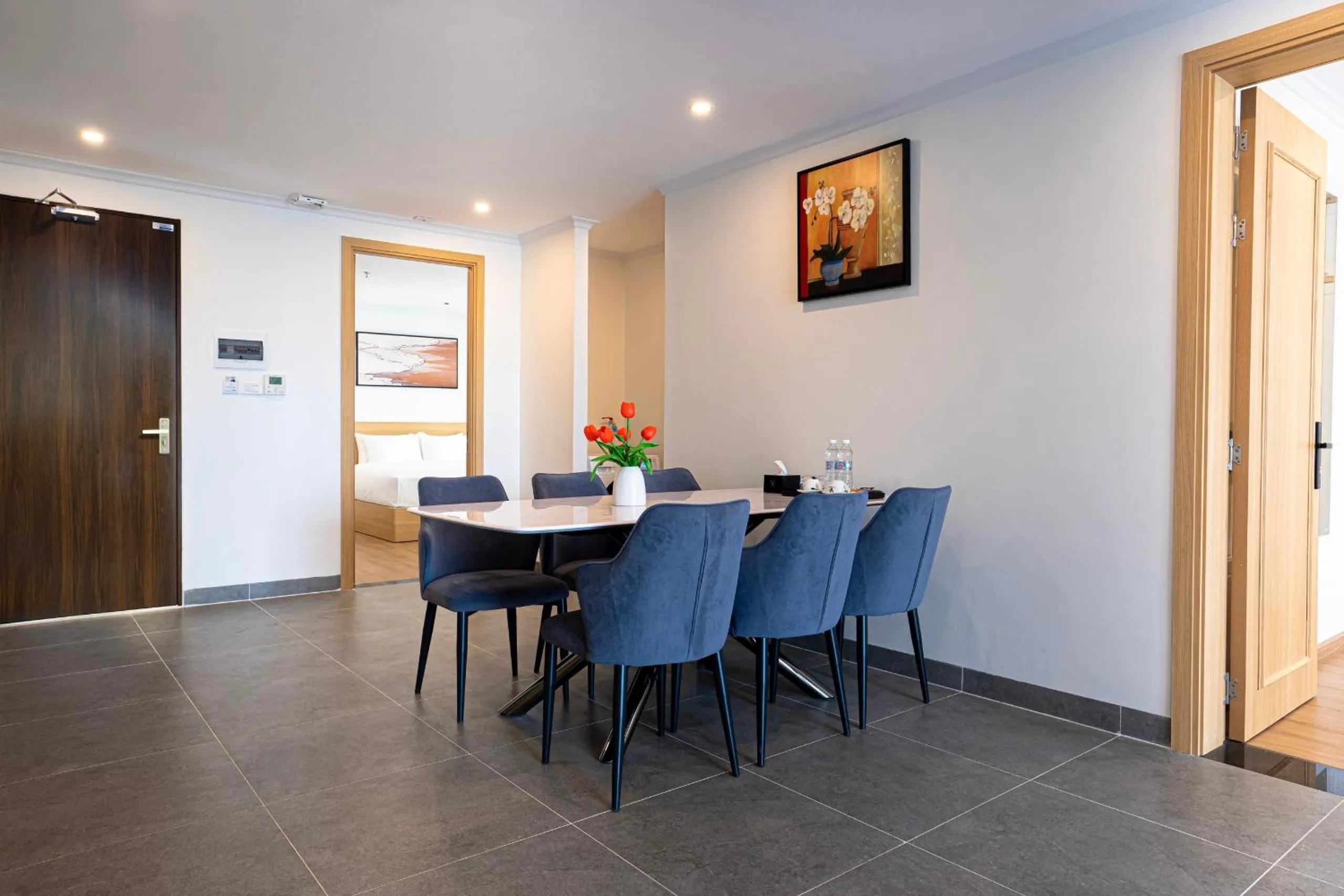 Seating area in The Yen Residences Danang