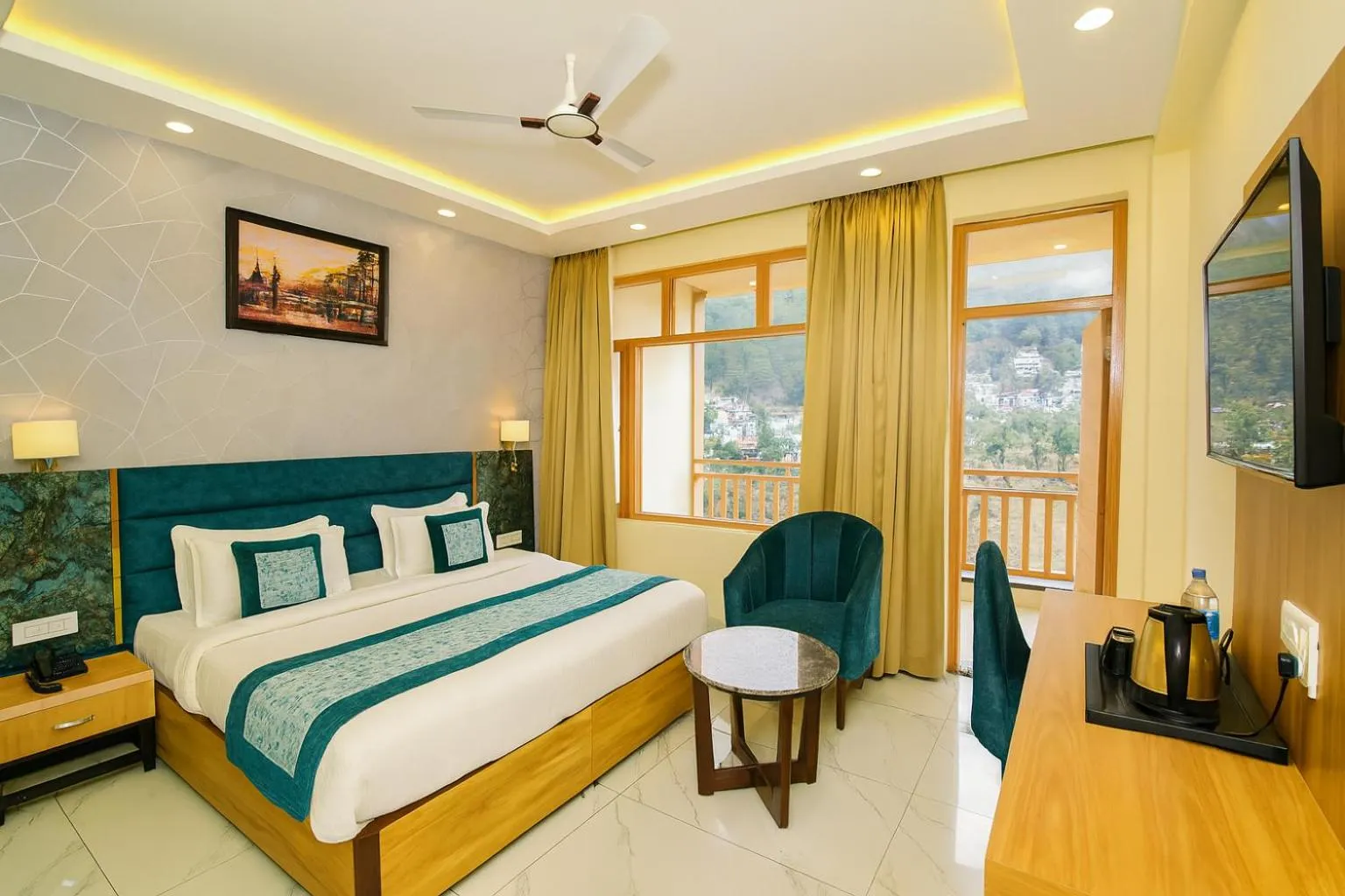 Bedroom in Hotel Pawan Regency- Best Mountain View Hotel In McLeodganj