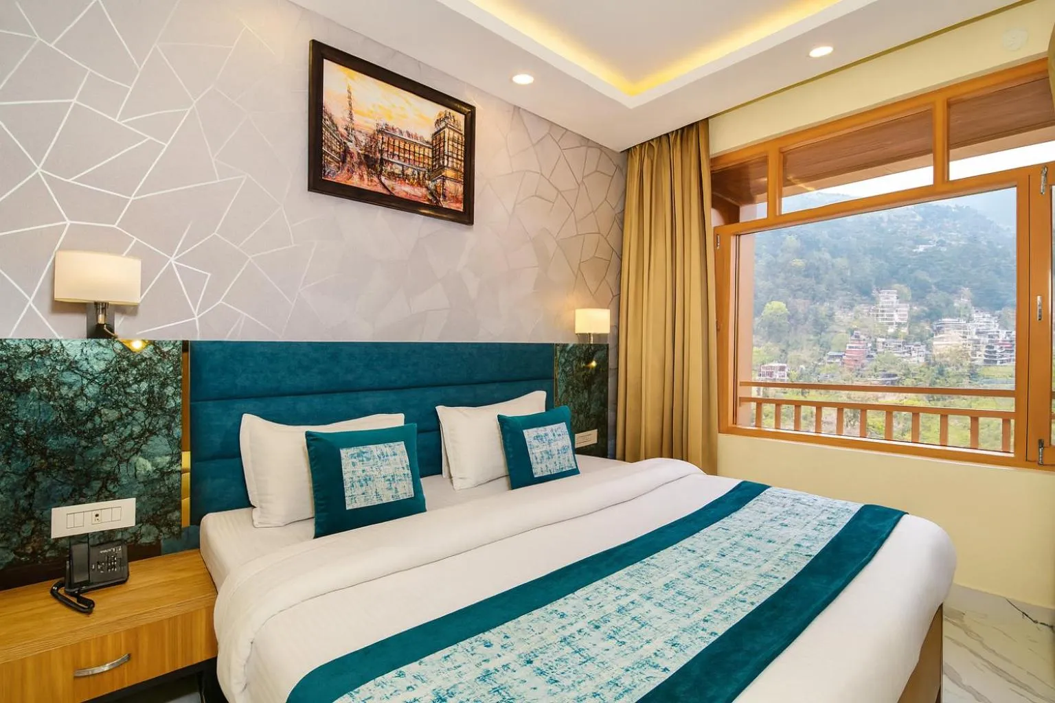 Bedroom in Hotel Pawan Regency- Best Mountain View Hotel In McLeodganj