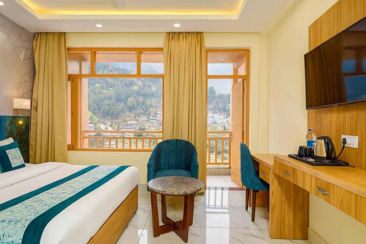 Bedroom in Hotel Pawan Regency- Best Mountain View Hotel In McLeodganj