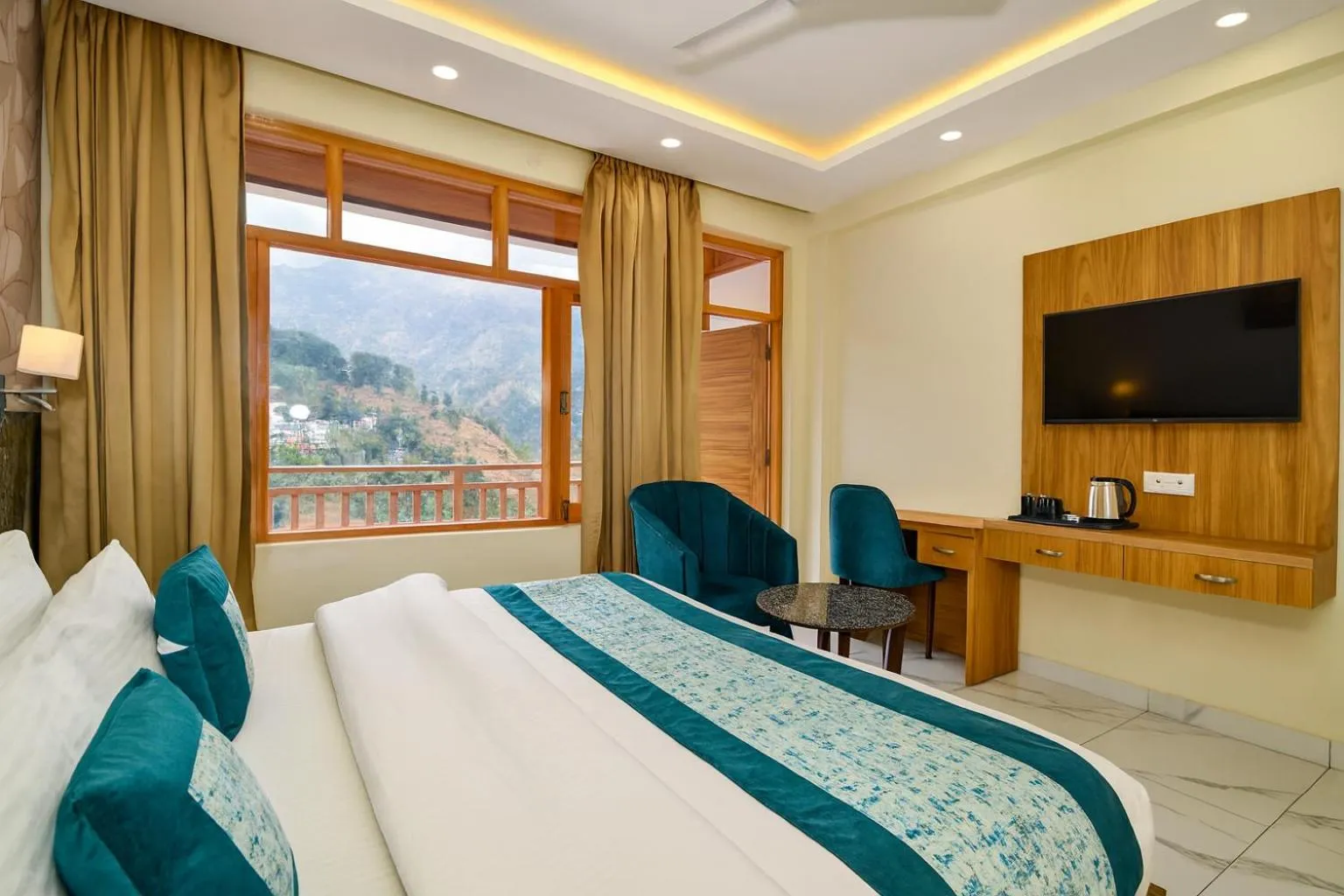 Bedroom in Hotel Pawan Regency- Best Mountain View Hotel In McLeodganj