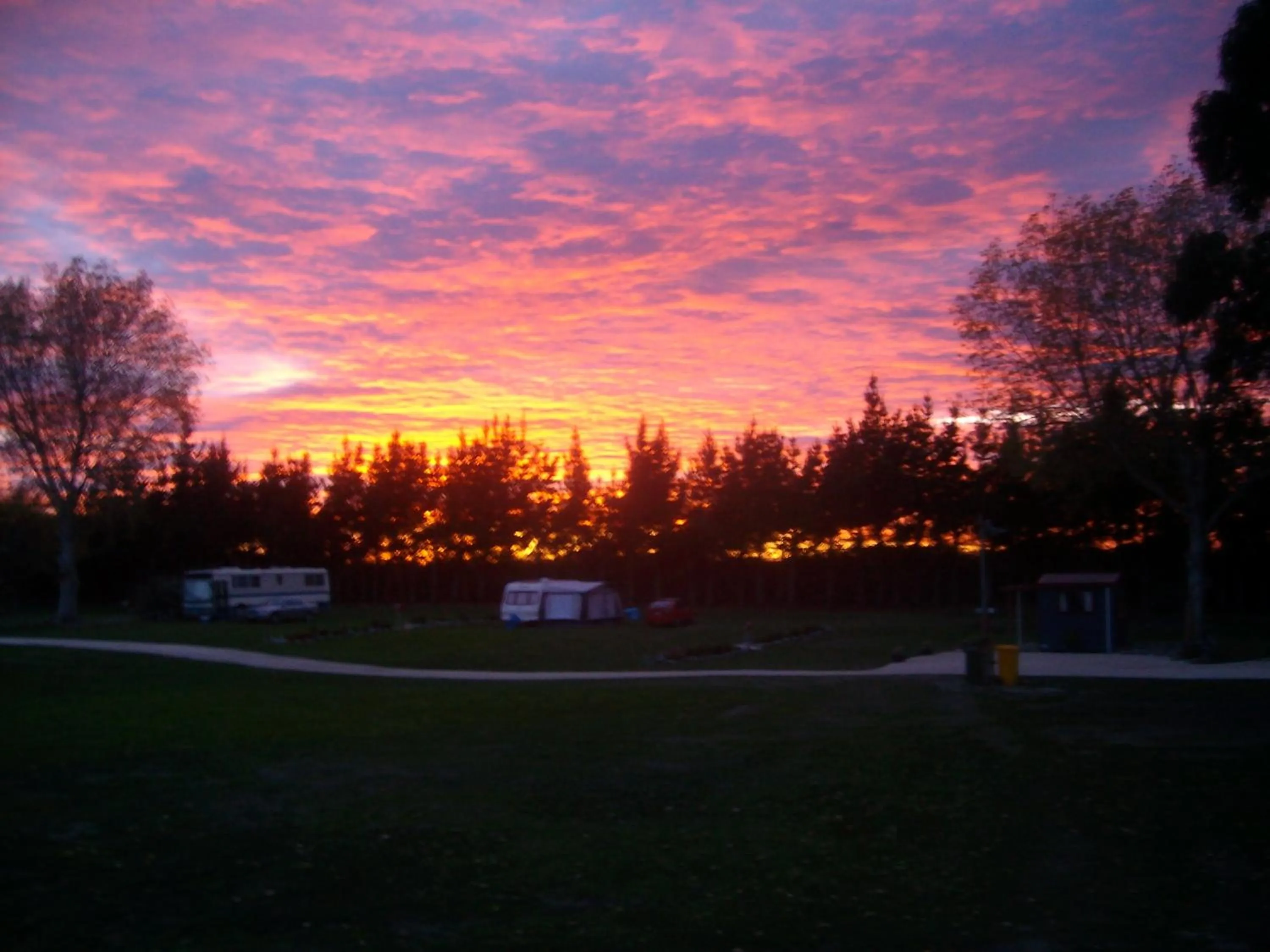 Winter in Glenavys Waitaki River Motor Camp