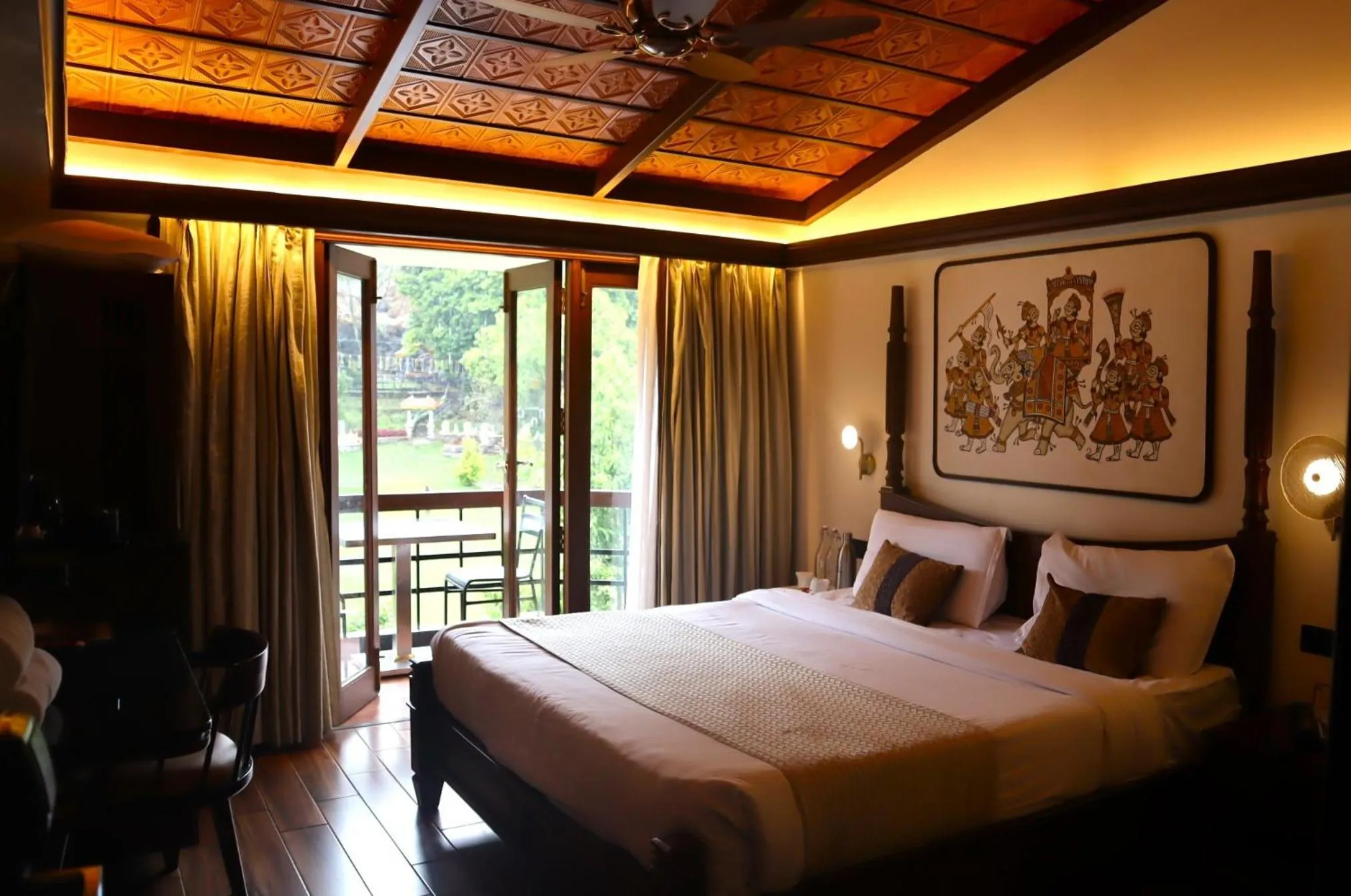 Bed in Hotel Kodai International