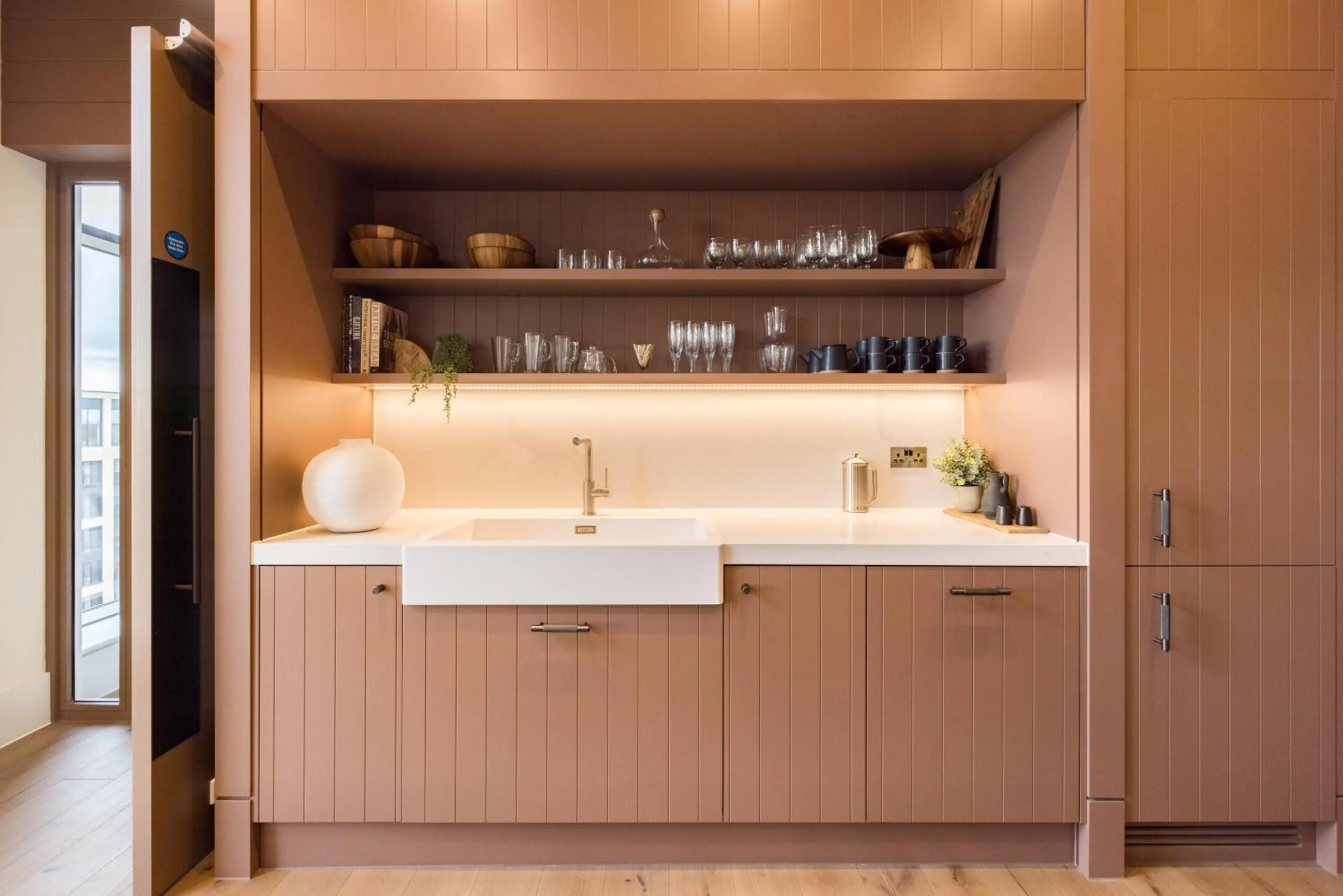 Communal kitchen in Charles Hope London Greenford