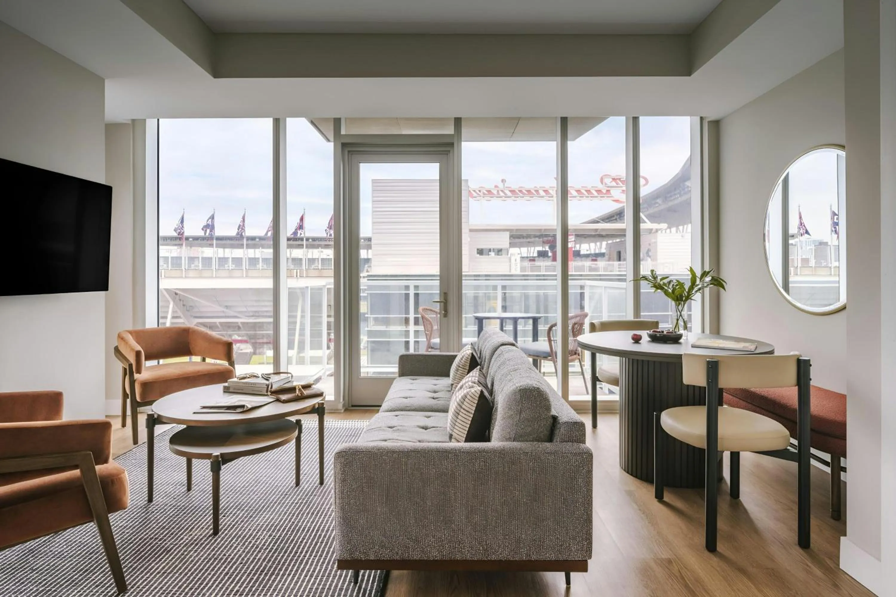 Living room in Sonder by Marriott Bonvoy North Loop Green Apartments North Loop