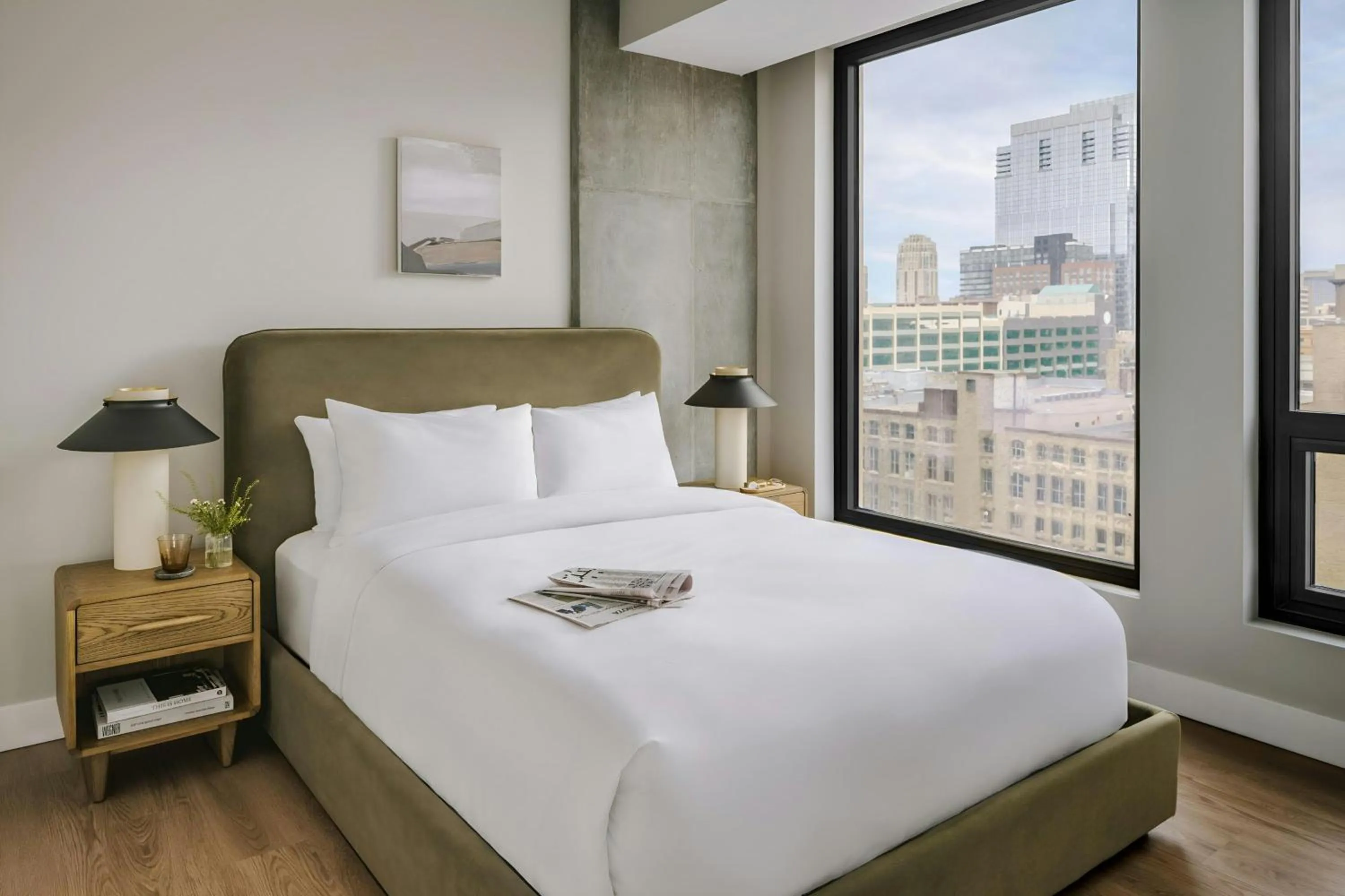 Bedroom, Bed in Sonder by Marriott Bonvoy North Loop Green Apartments North Loop
