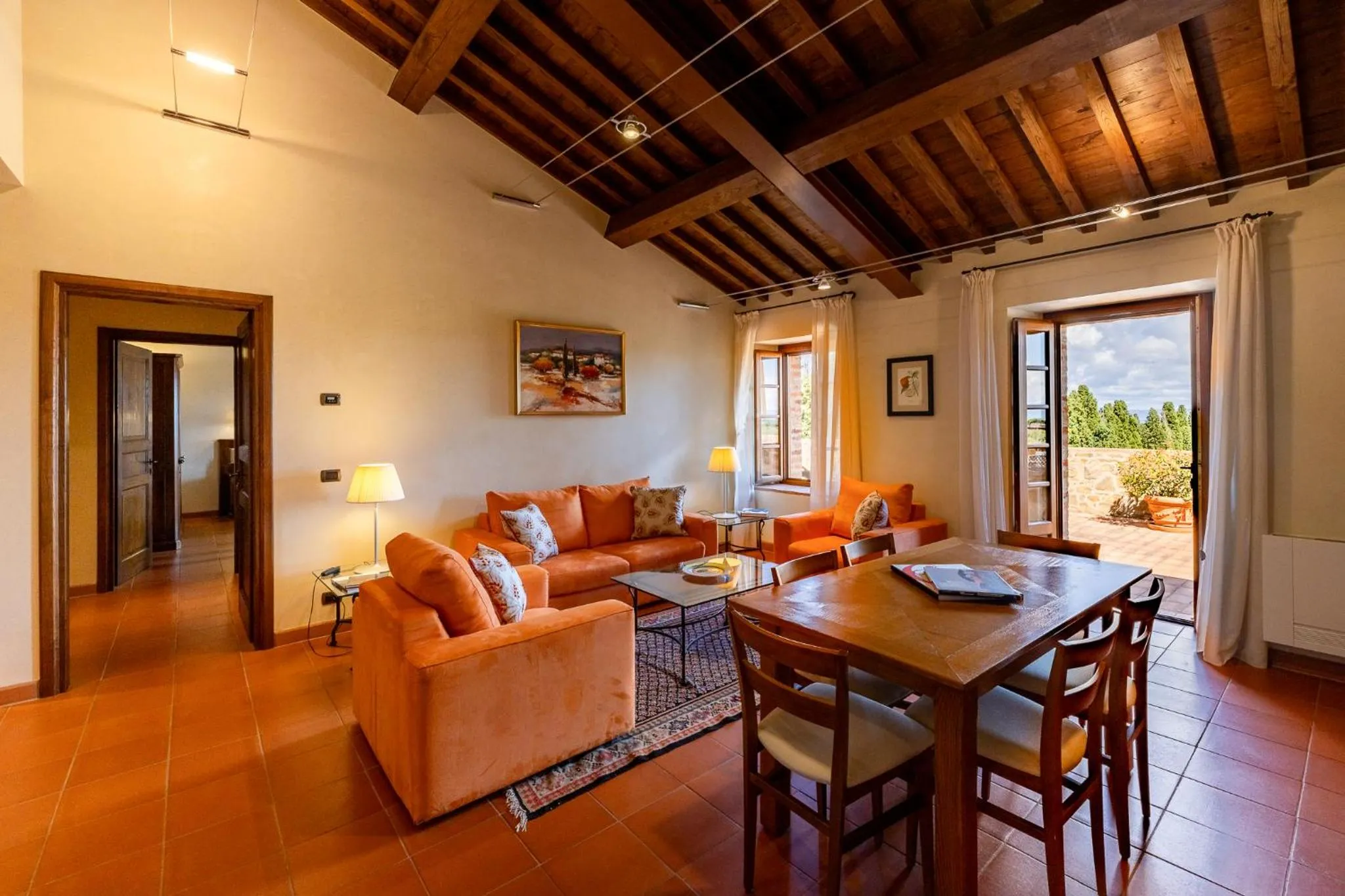 Living room in Wine Relais In Montecucco - ColleMassari Hospitality