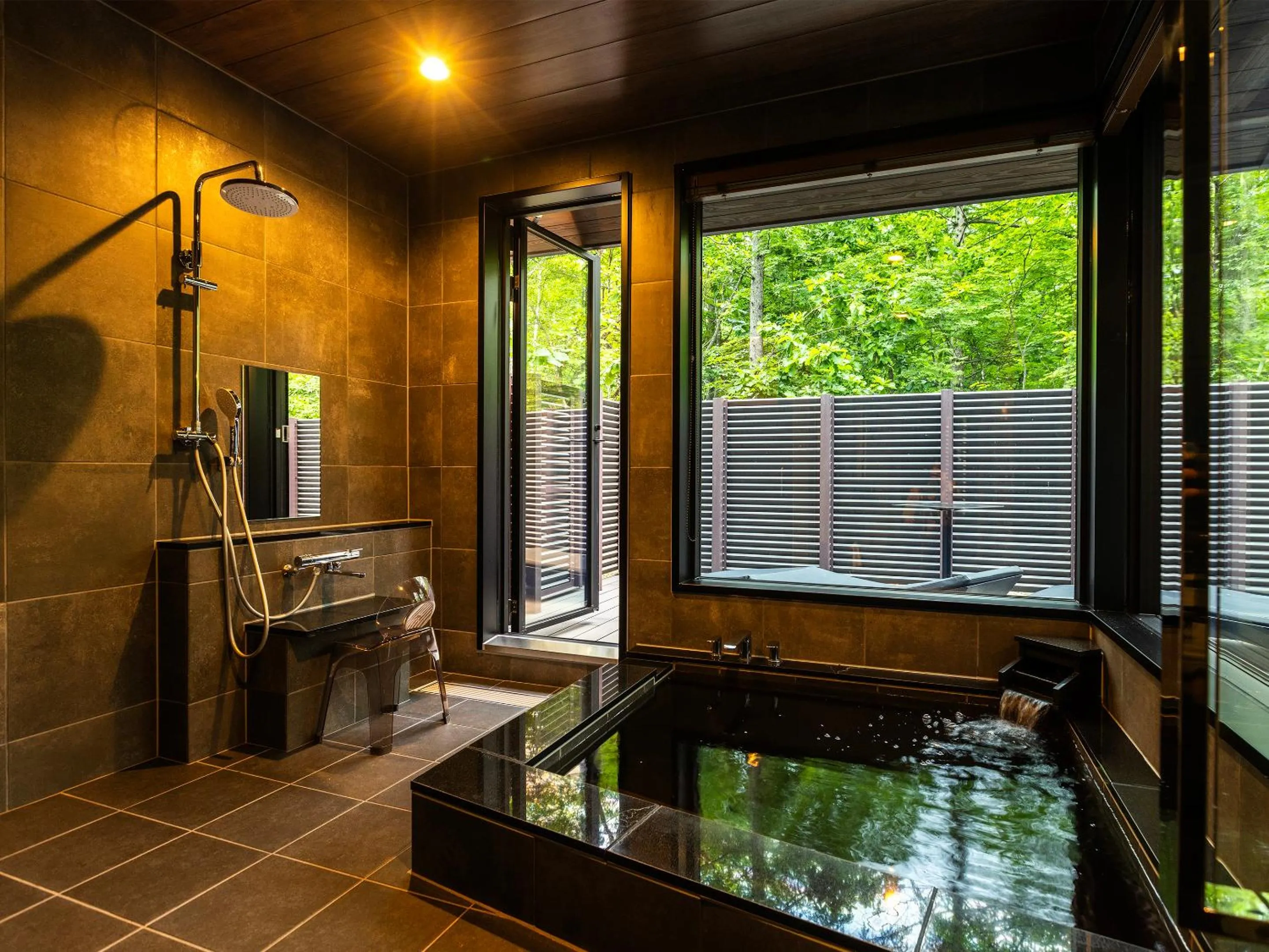 Hot Spring Bath in Tokachi Nakasatsunai Glamping Resort Feriendorf