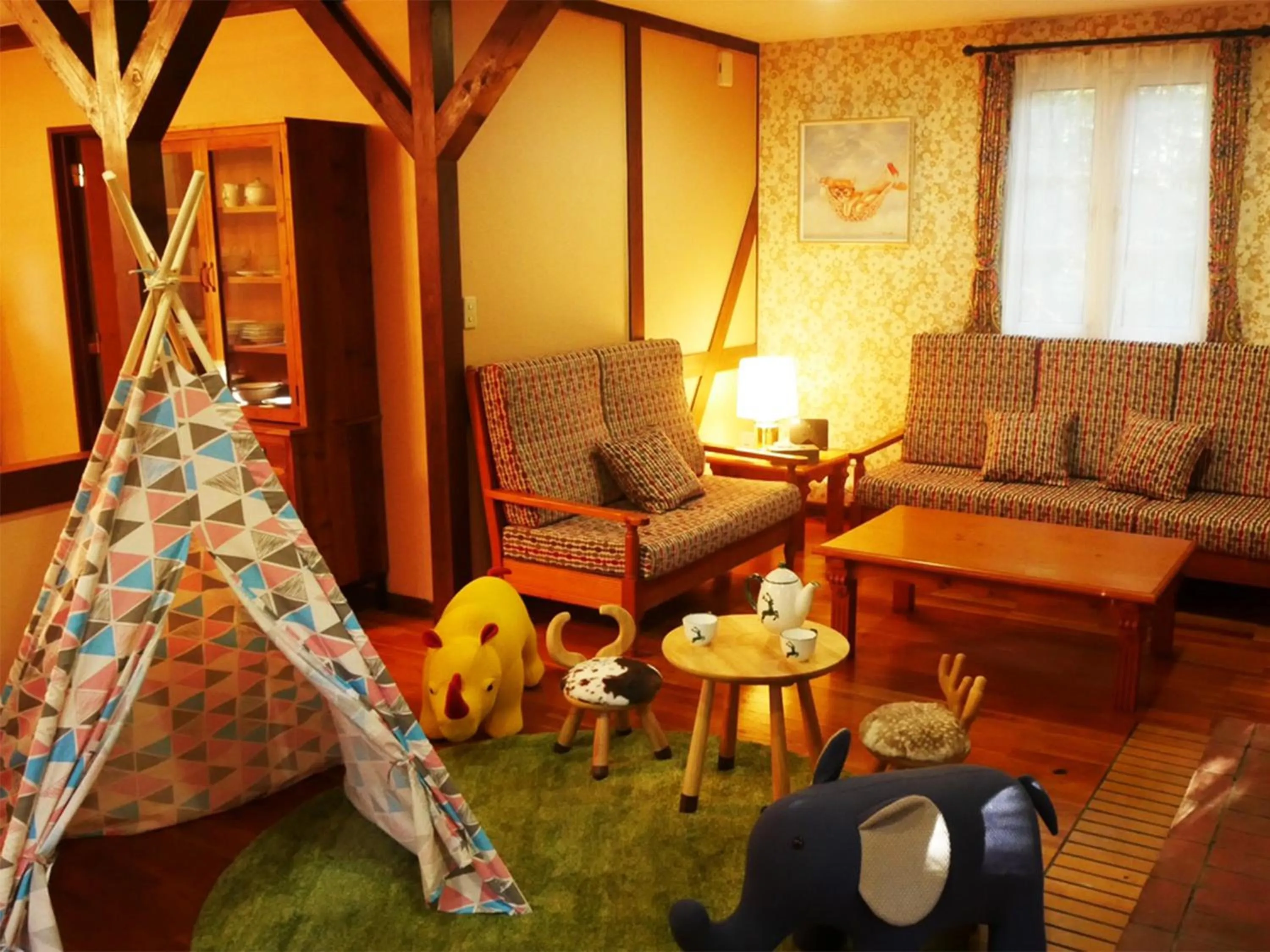 Living room in Tokachi Nakasatsunai Glamping Resort Feriendorf