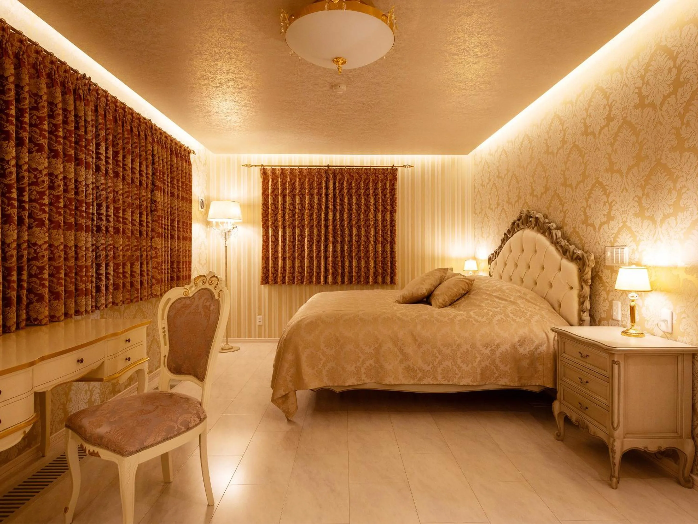 Bed in Tokachi Nakasatsunai Glamping Resort Feriendorf