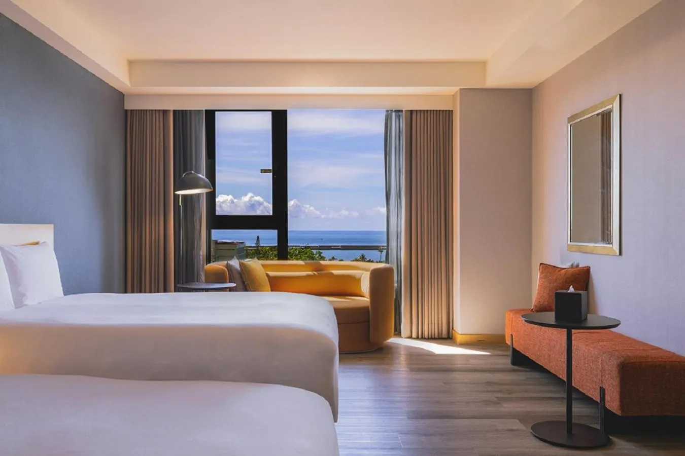 View (from property/room), Bed in Lakeshore Hotel Hualien