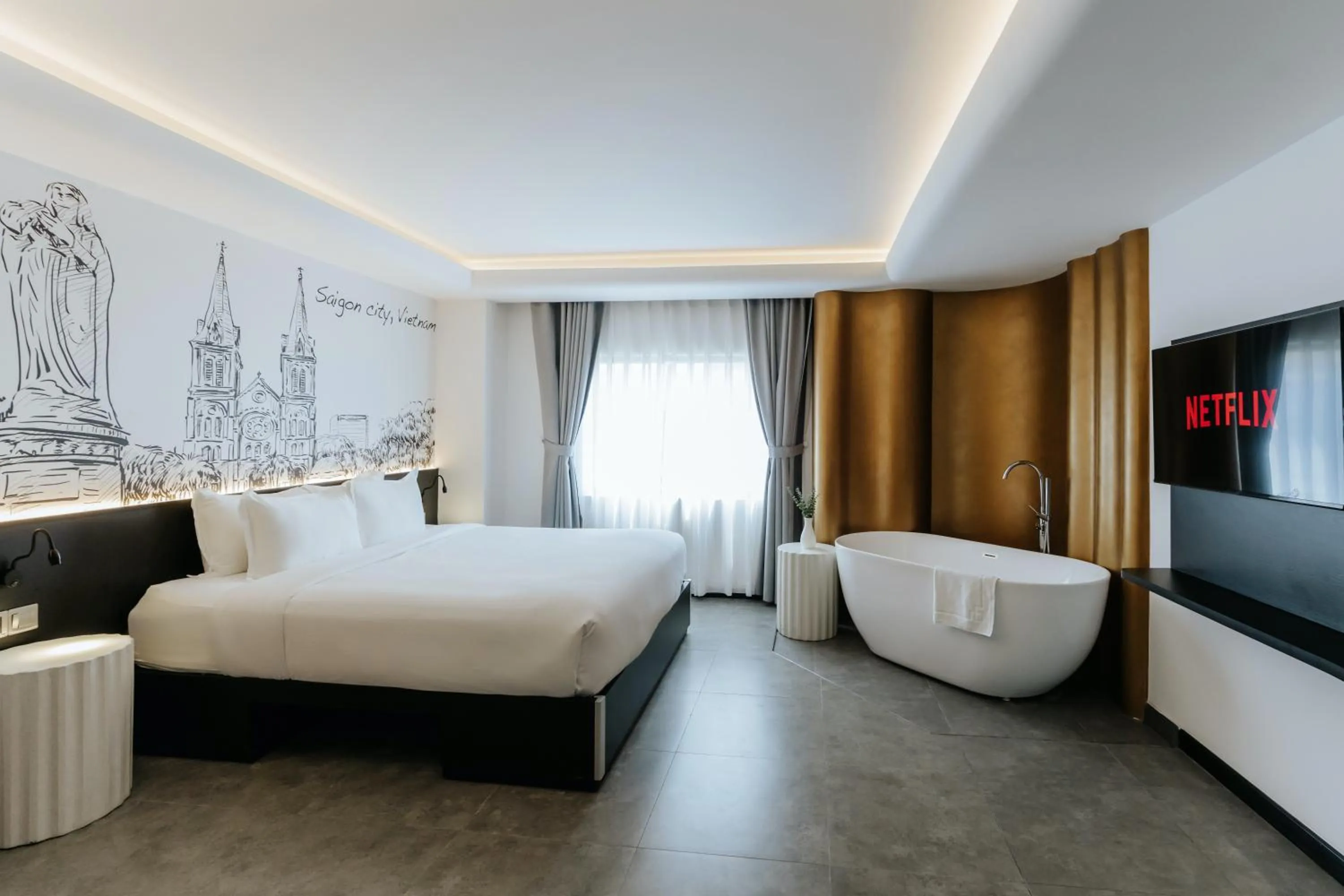 Bath, Bed in The Concept Hotel HCMC - City Center