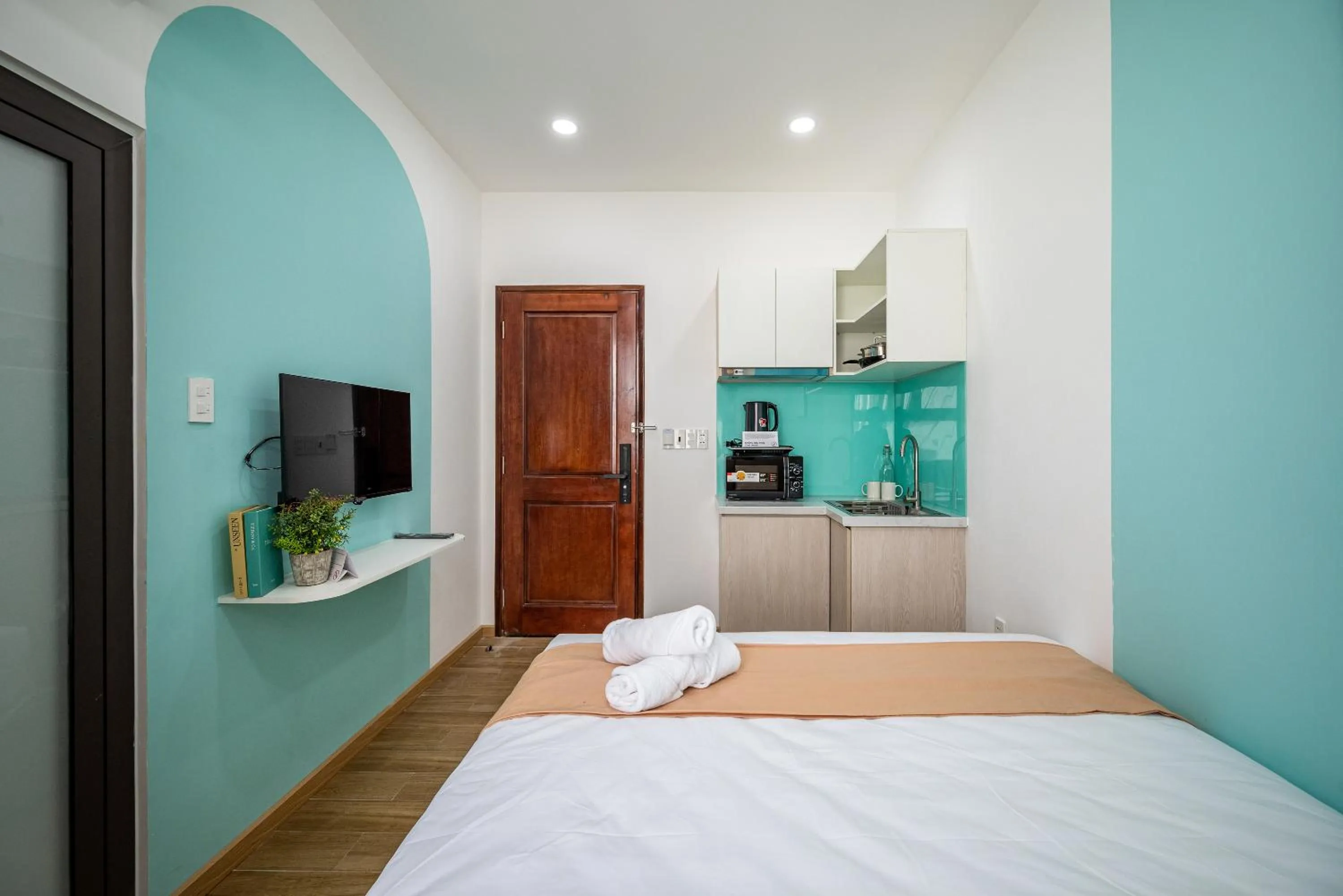 TV and multimedia, Bed in Cozrum Homes - Selina Residence