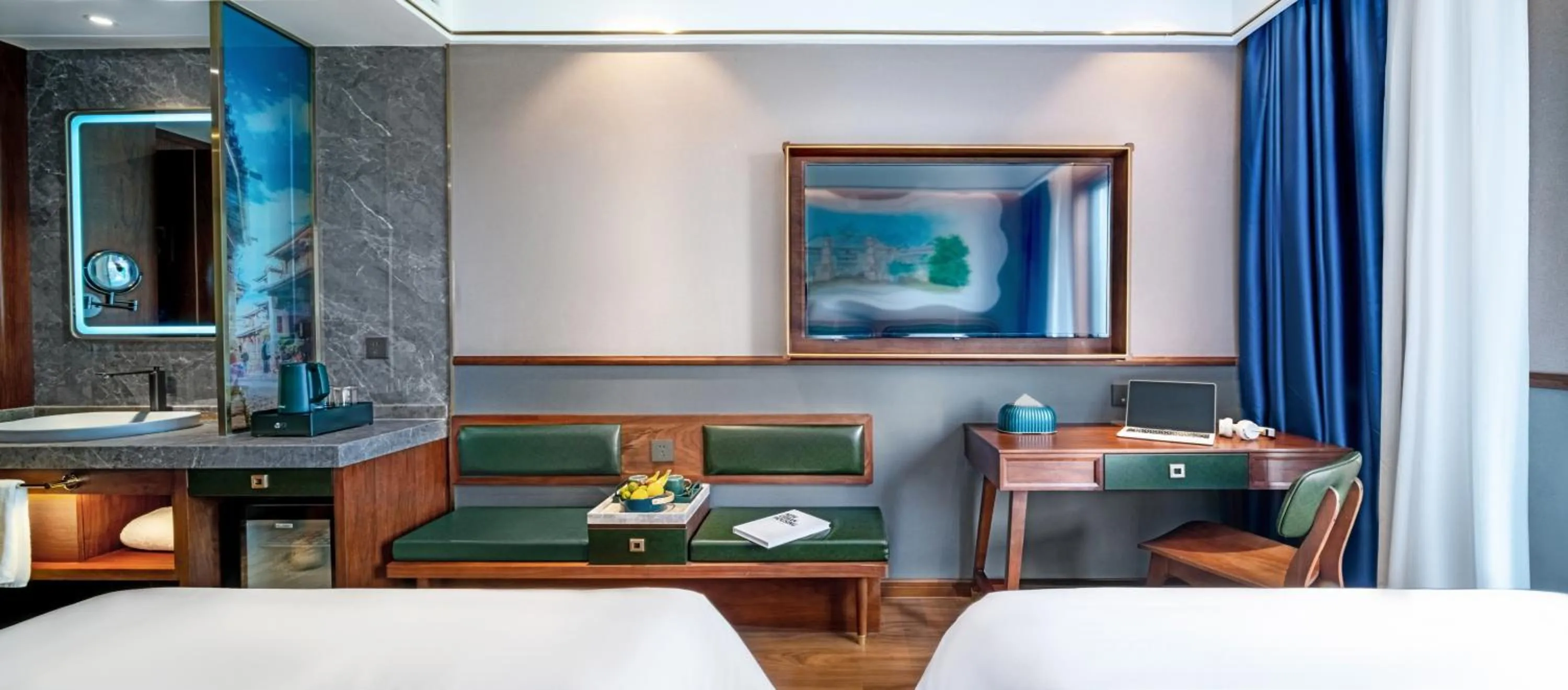 Bed in Nostalgia S Hotel Kunming Old Street