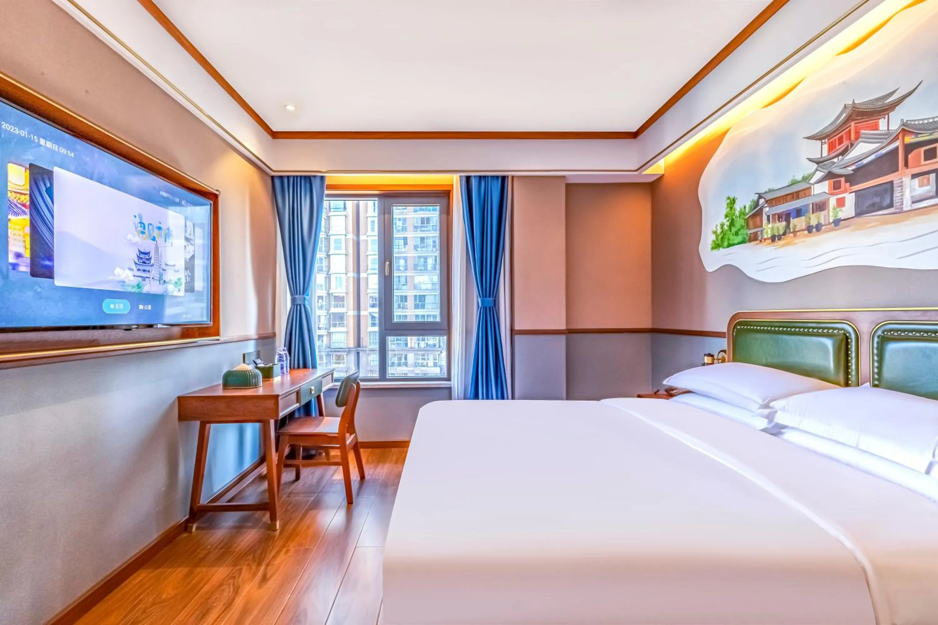 Bed in Nostalgia S Hotel Kunming Old Street