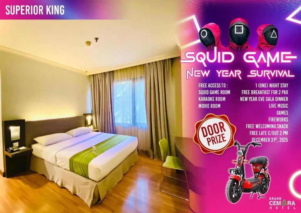 Bed in Grand Cemara Hotel