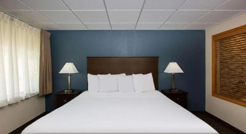 Bed in AmericInn by Wyndham La Crosse Riverfront-Conference Center