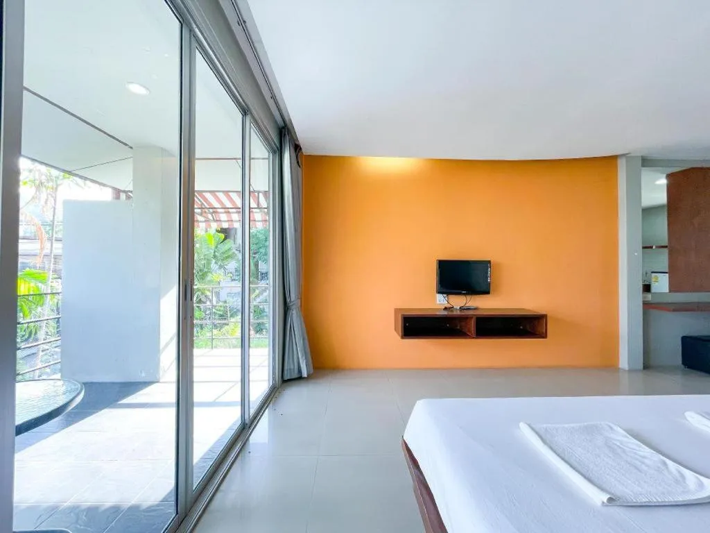 Bed in The Living Pool Villas