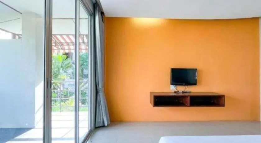 Bed in The Living Pool Villas