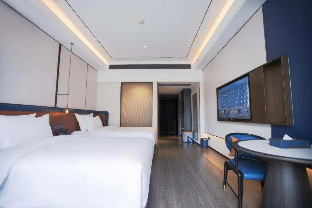 Bed in Zhoushan Changzheng Spring Hotel