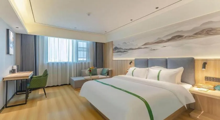 Bed in GreenTree Inn Bozhou Weiwu Road Hotel