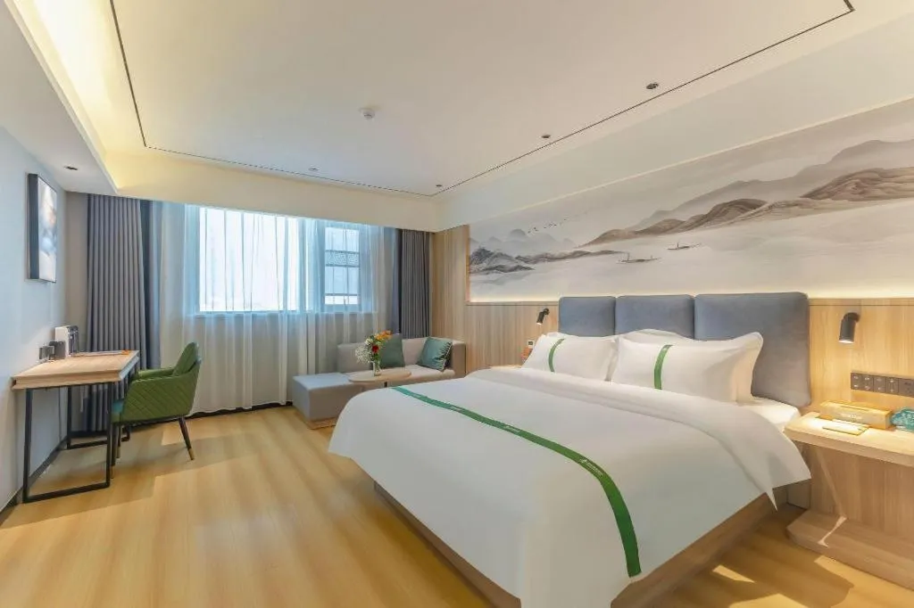 Bed in GreenTree Inn Bozhou Weiwu Road Hotel