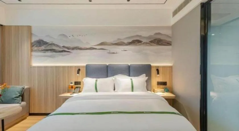 Bed in GreenTree Inn Bozhou Weiwu Road Hotel