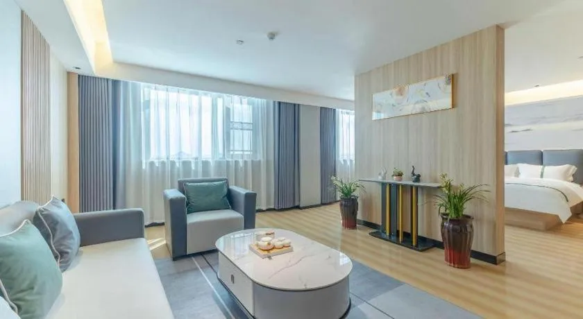 Bed in GreenTree Inn Bozhou Weiwu Road Hotel